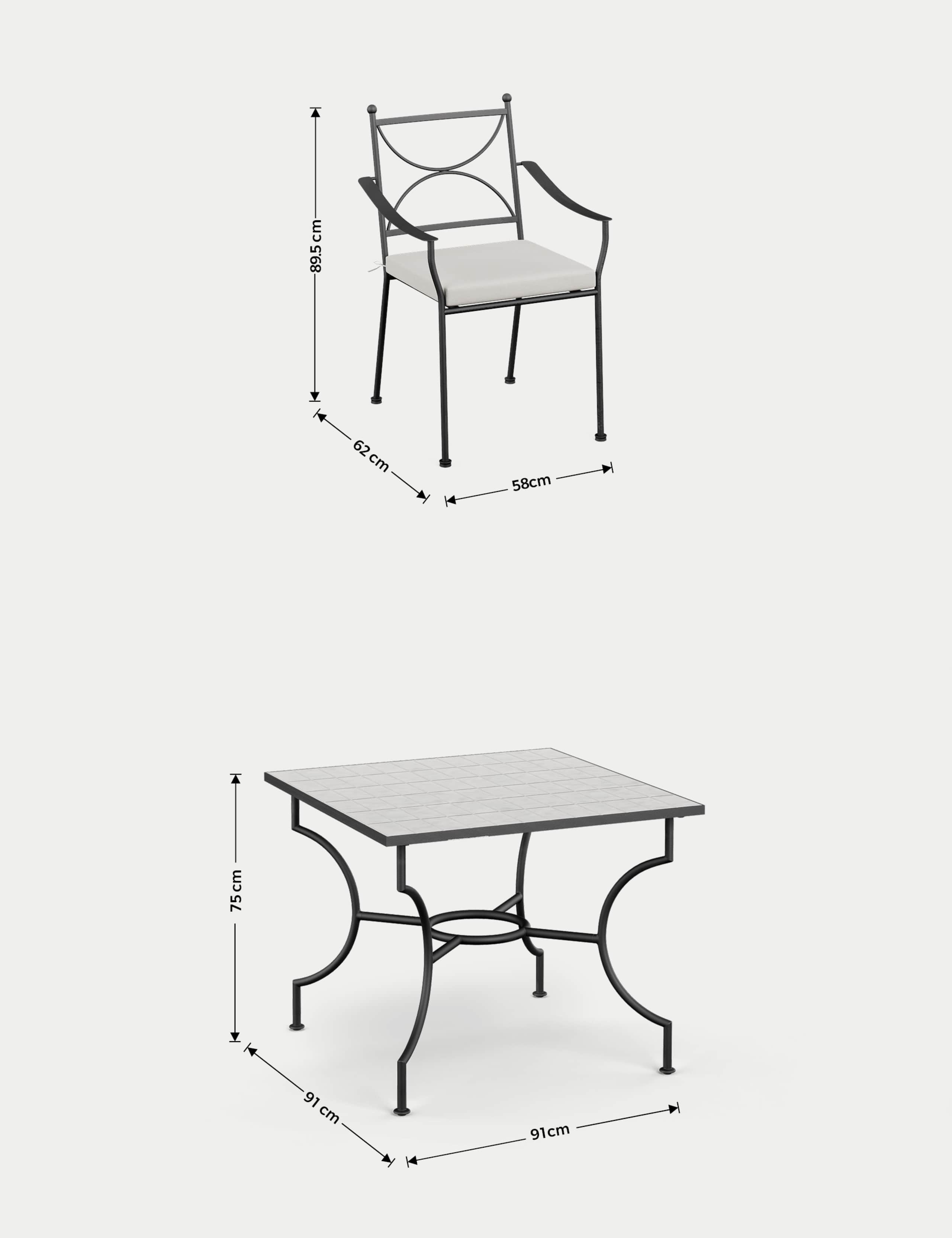 Pembroke 4 Seater Garden Dining Table & Chairs 6 of 7