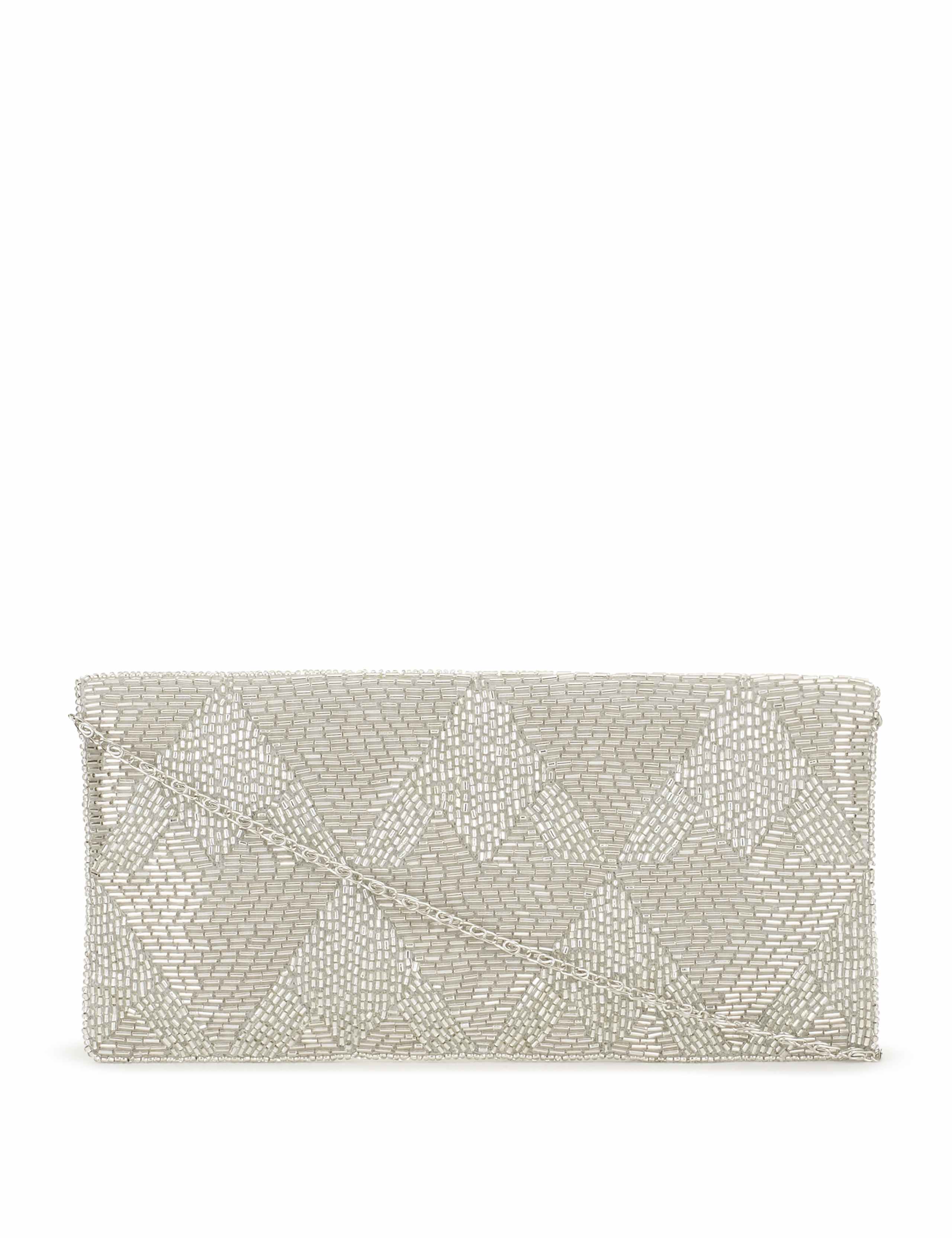 Bugle Bead Embellished Clutch Purse 4 of 4