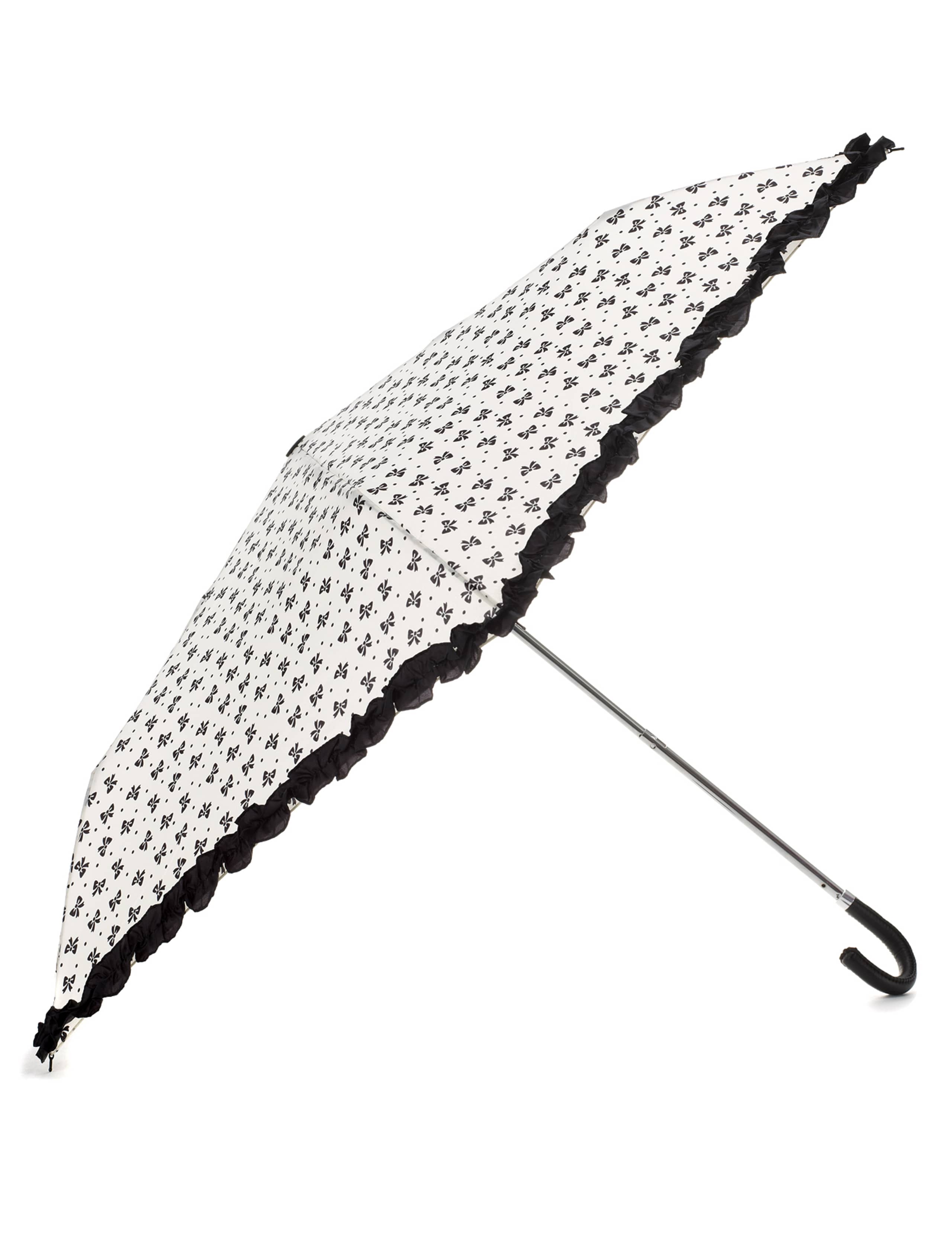 Frill Trim Ditsy & Bow Umbrella with Stormwear™ 1 of 3