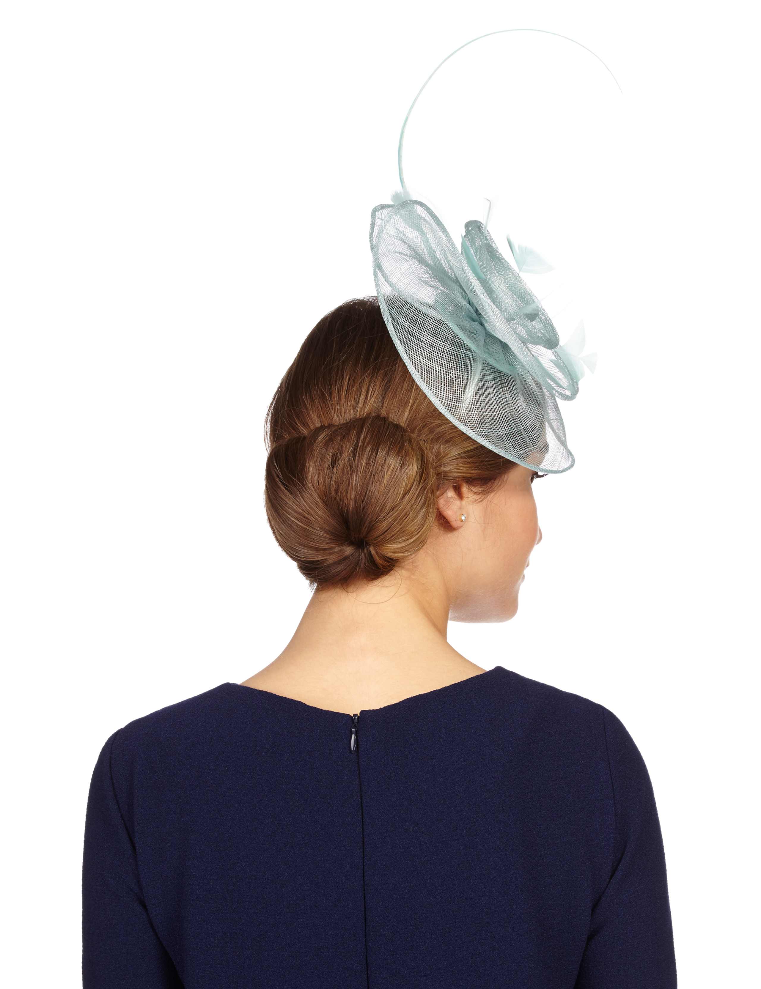 Swirl Feather Mesh Fascinator 3 of 4