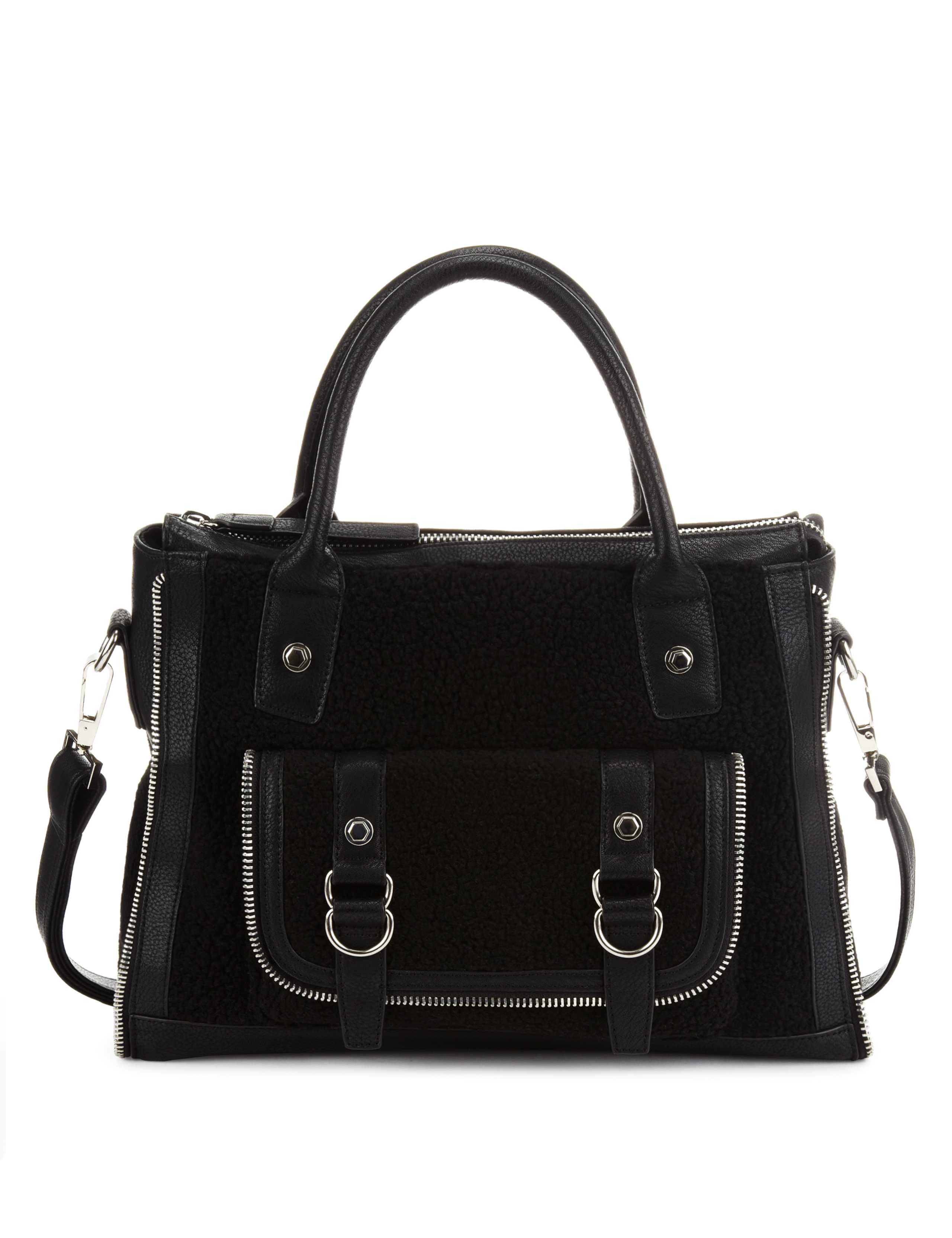 Shearling Style Tote Bag 1 of 6