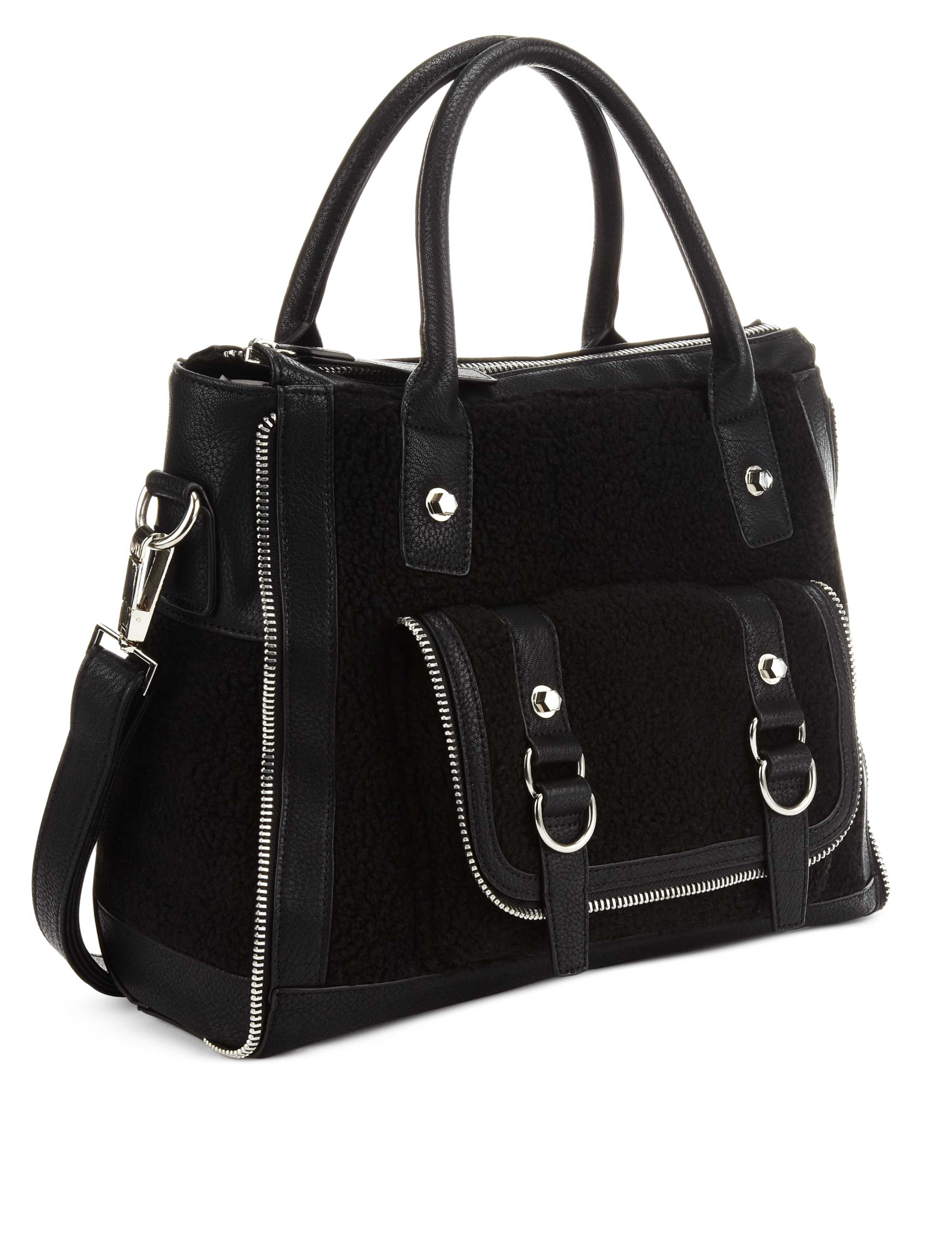 Shearling Style Tote Bag 4 of 6