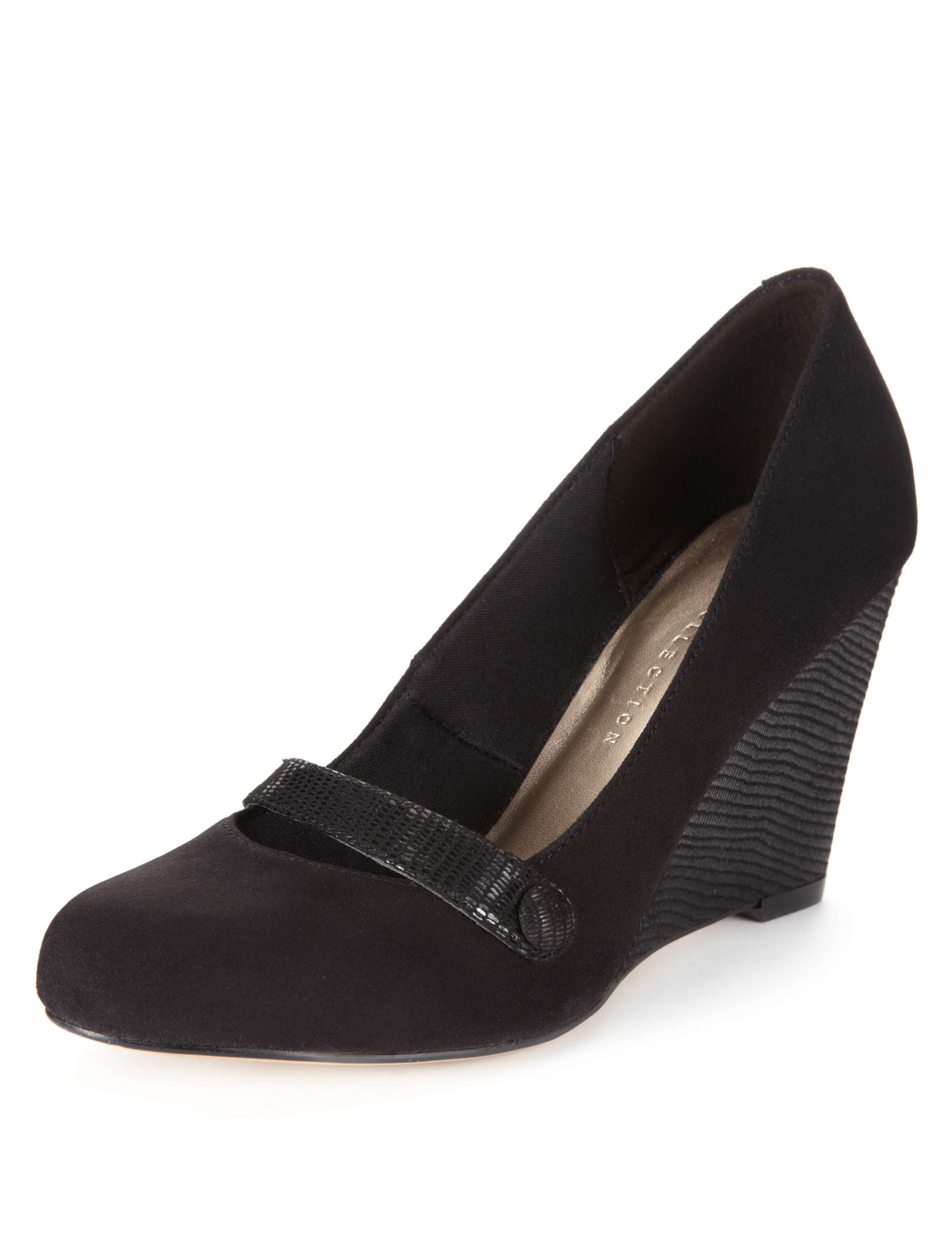 Mock Suede Wedge Shoes with Insolia® 1 of 4