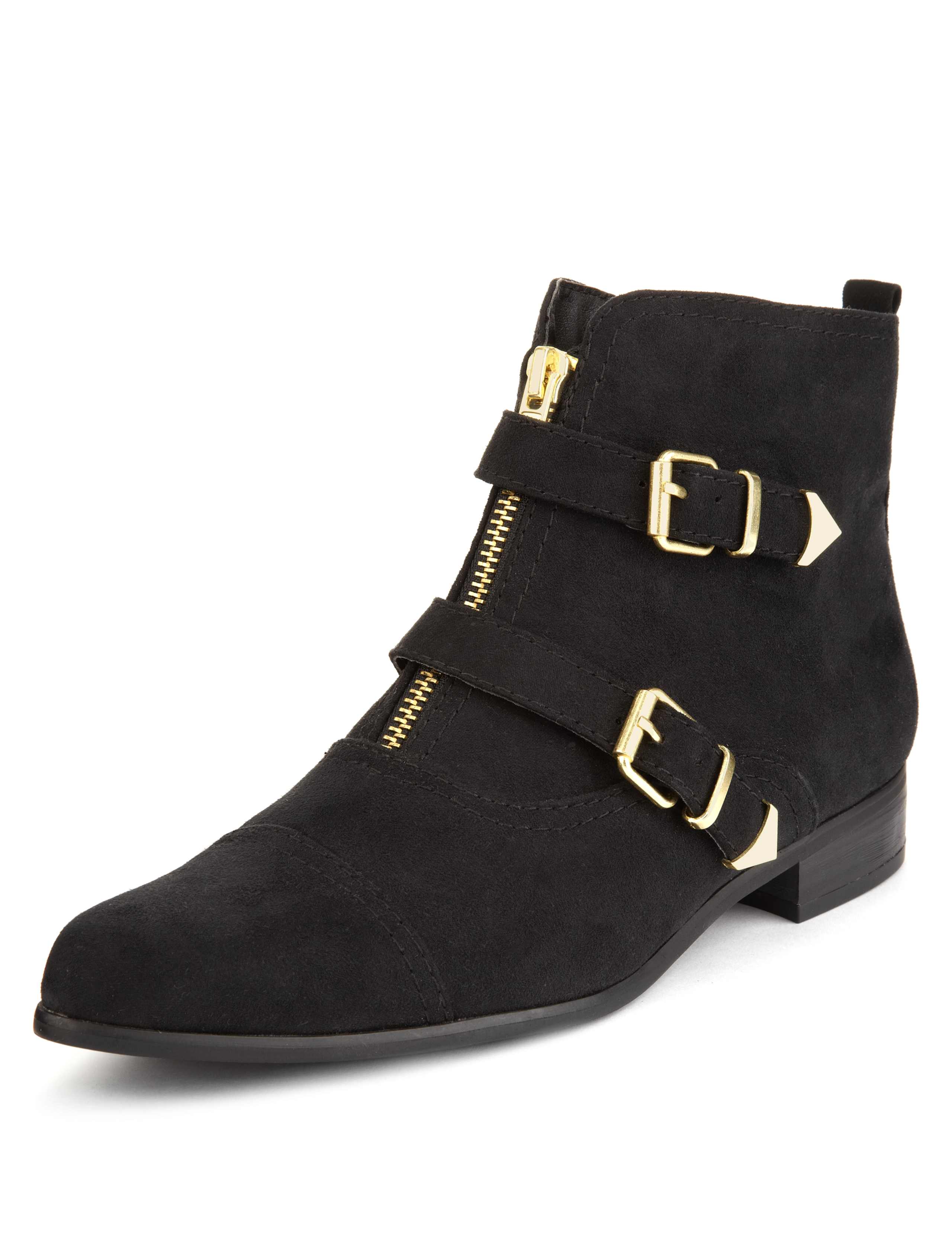 Pointed Toe Monk Ankle Boots with Insolia Flex® 1 of 5