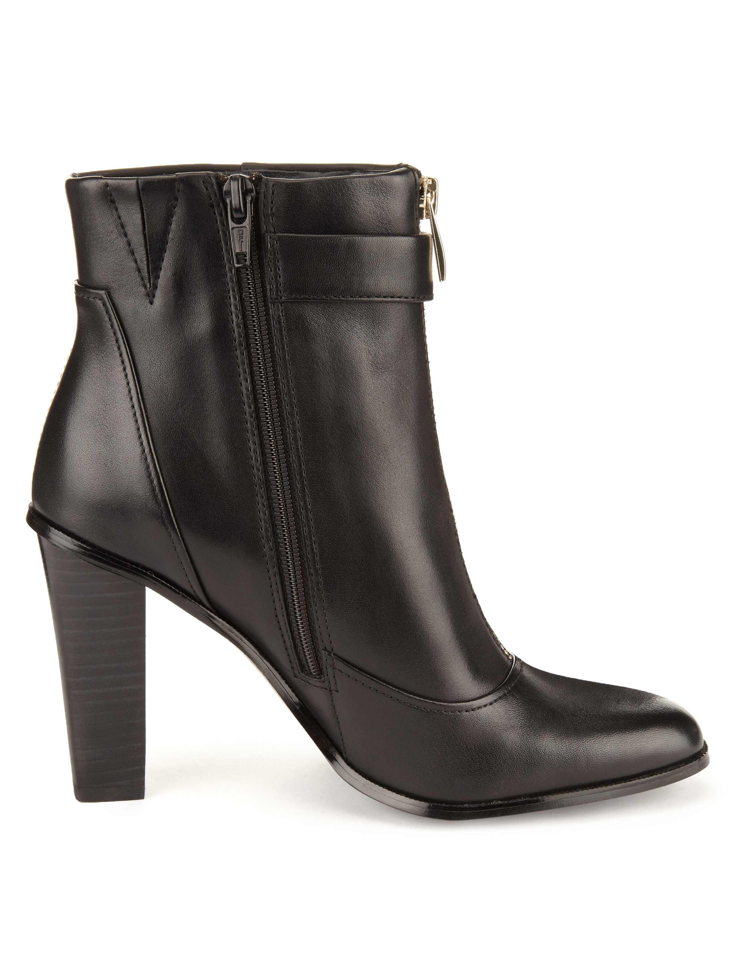 Leather Heeled Front Zip Ankle Boots with Insolia® 4 of 5