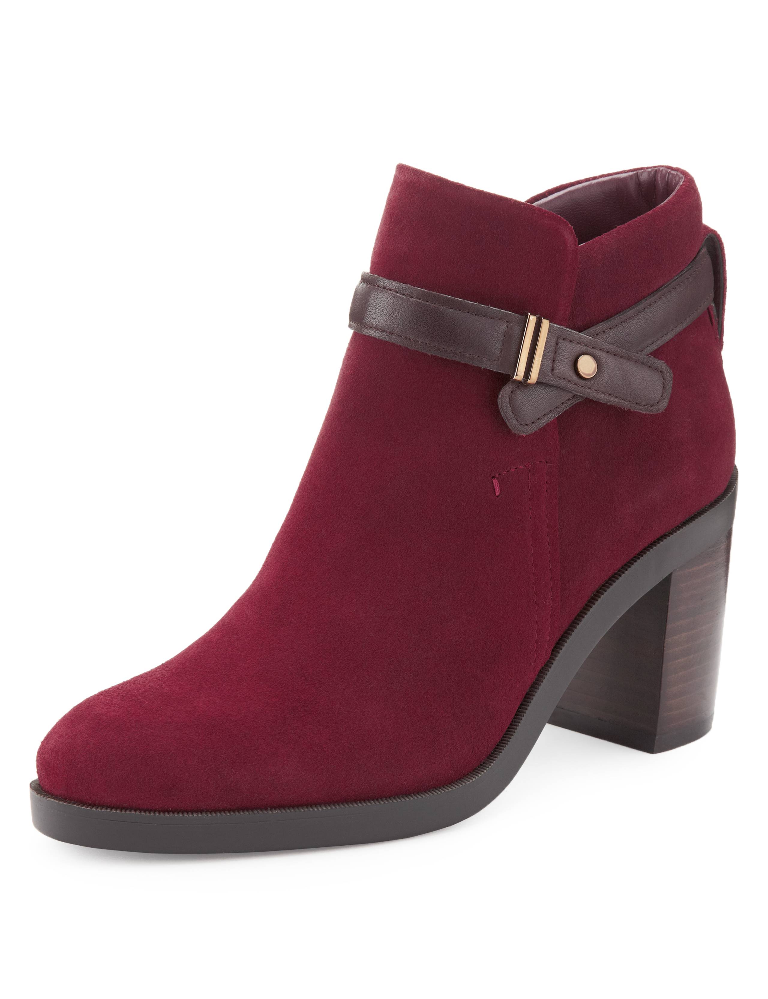 Stain Away™ Suede Ankle Strap Boots with Insolia® 1 of 5