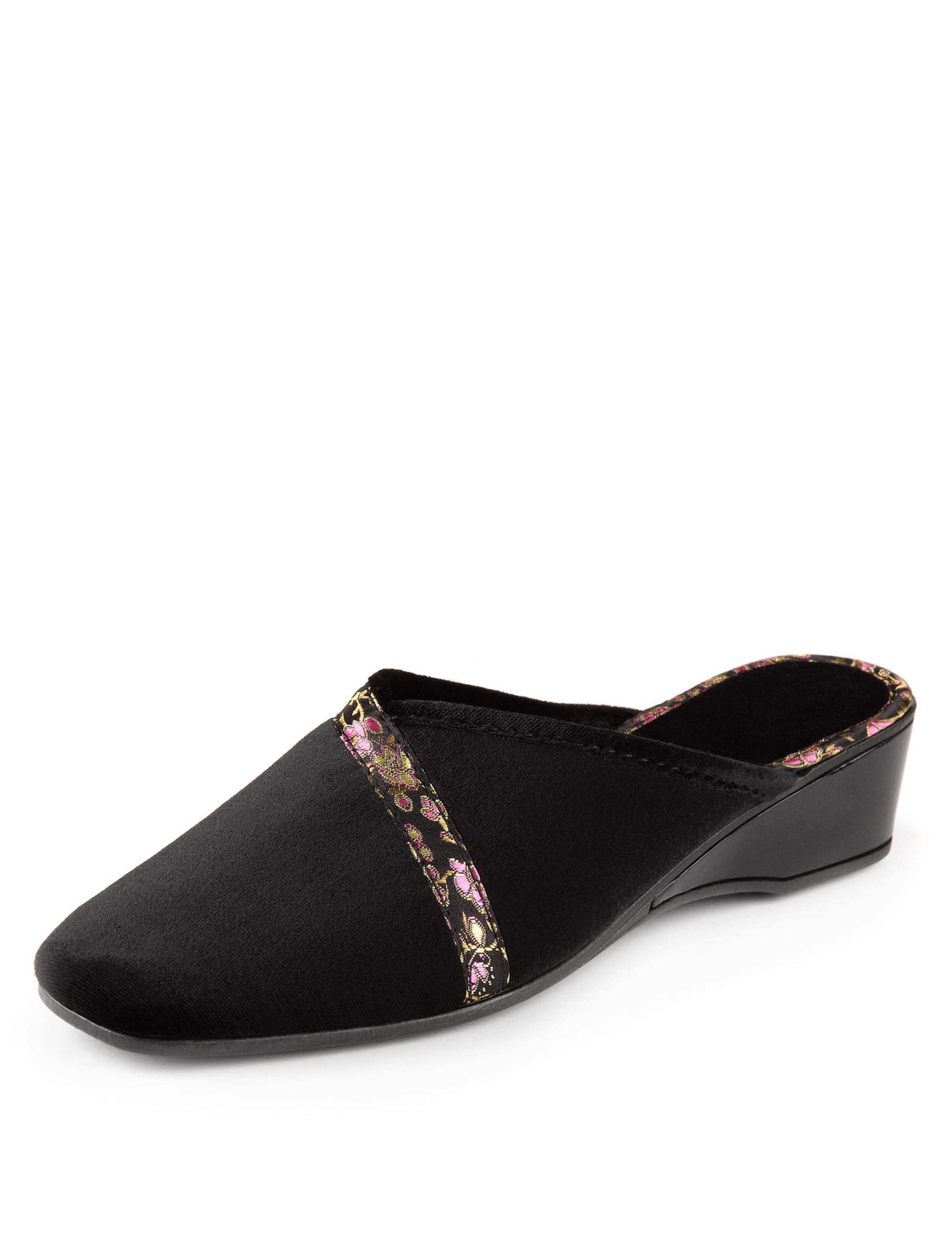 Floral Braid Wedge Mule Slippers 1 of 4