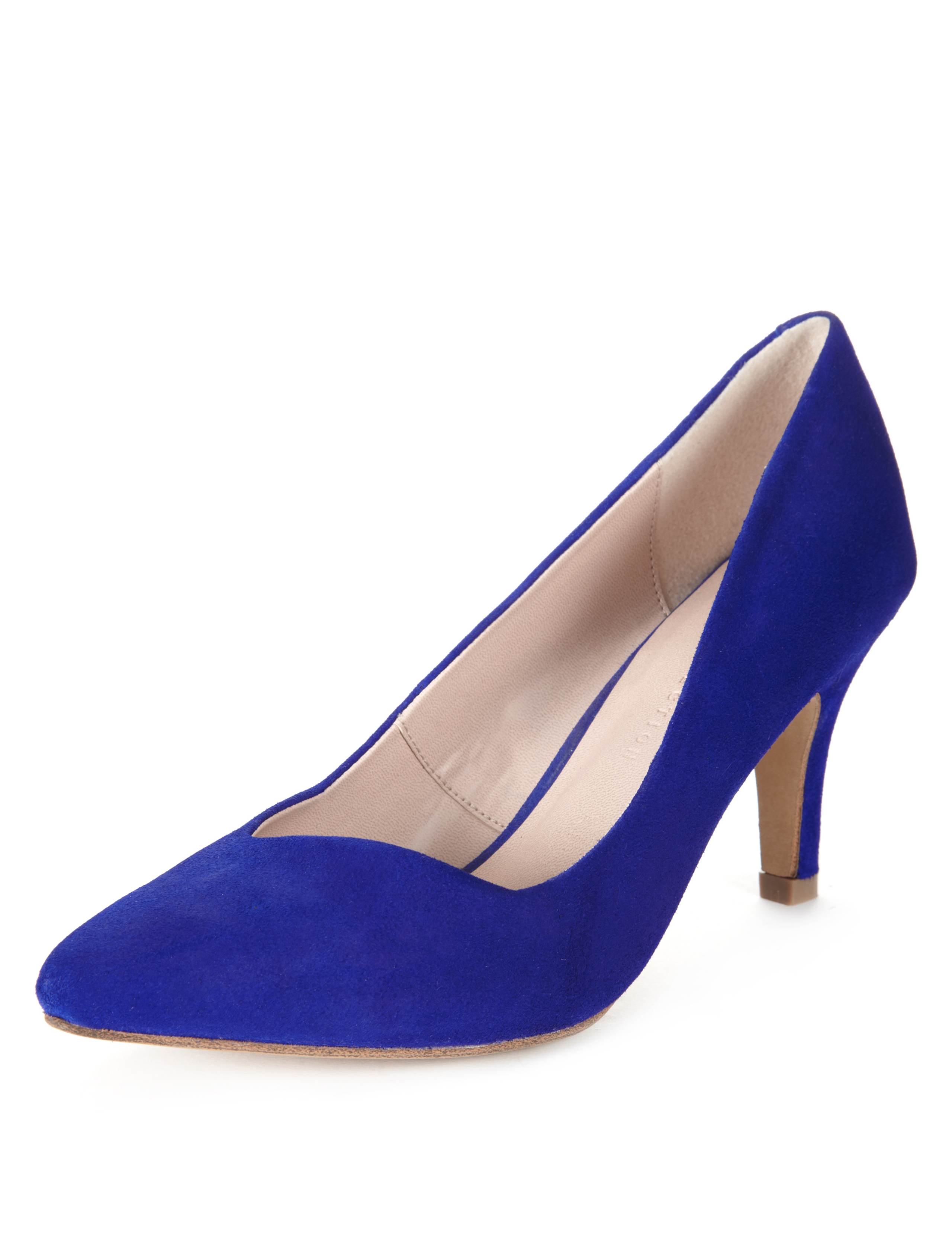 Suede Pointed Toe Court Shoes with Insolia® 1 of 4