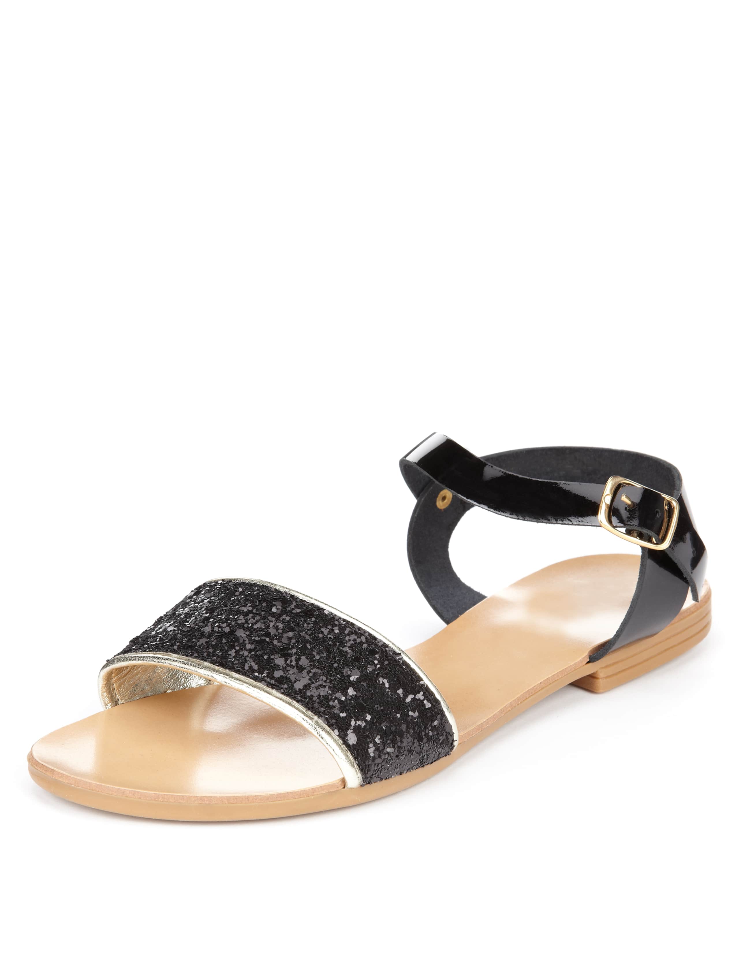 Open Toe Sparkle Band Sandals 1 of 3