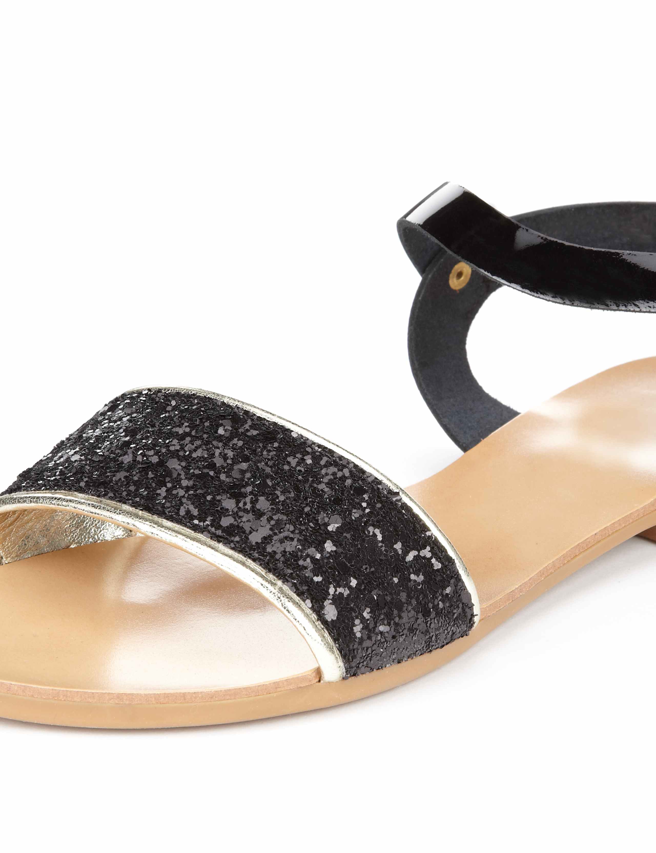 Open Toe Sparkle Band Sandals 3 of 3