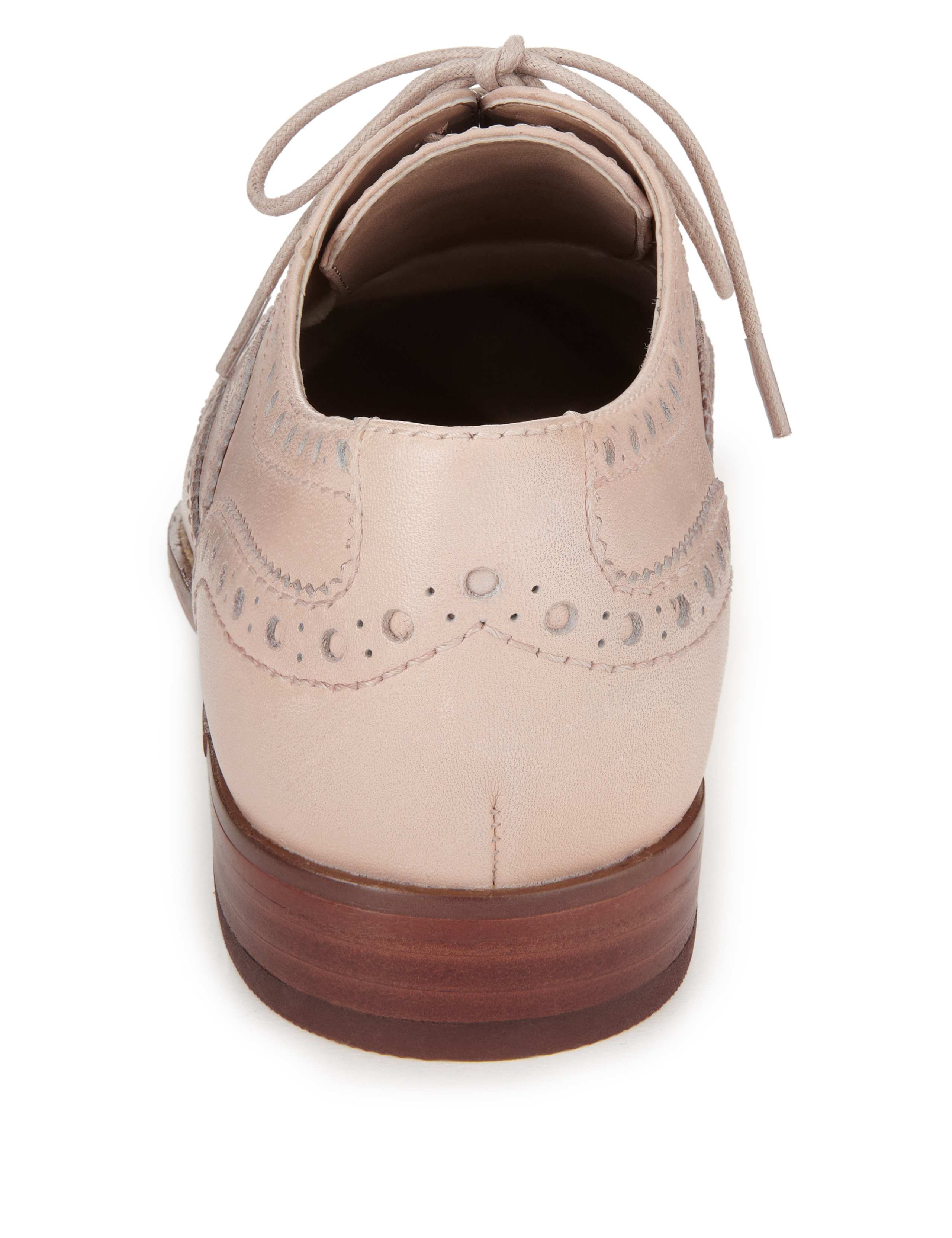 Leather Lace Up Flat Brogue Shoes with Insolia Flex® 2 of 3
