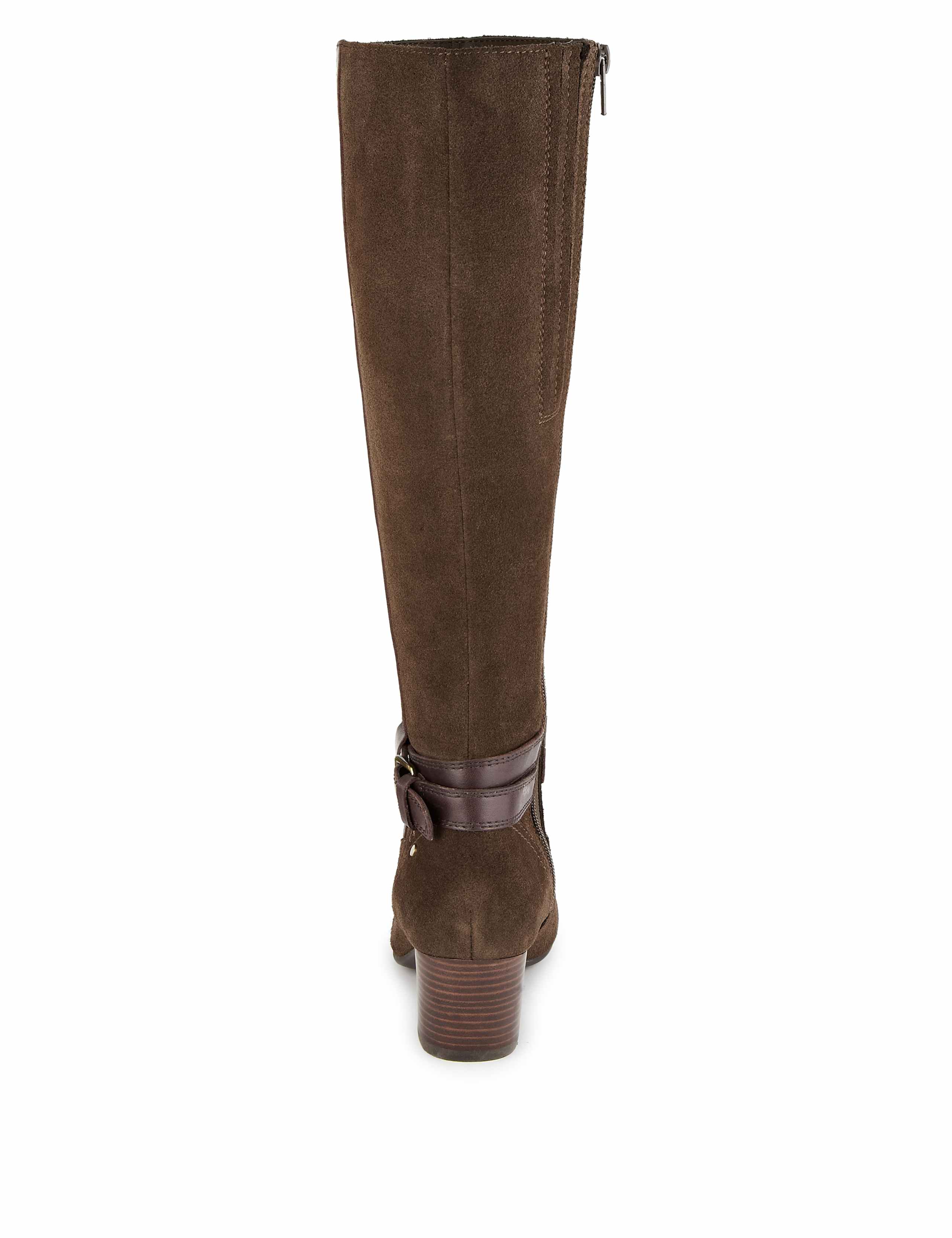 Suede Angular Heel Knee High Boots 3 of 4