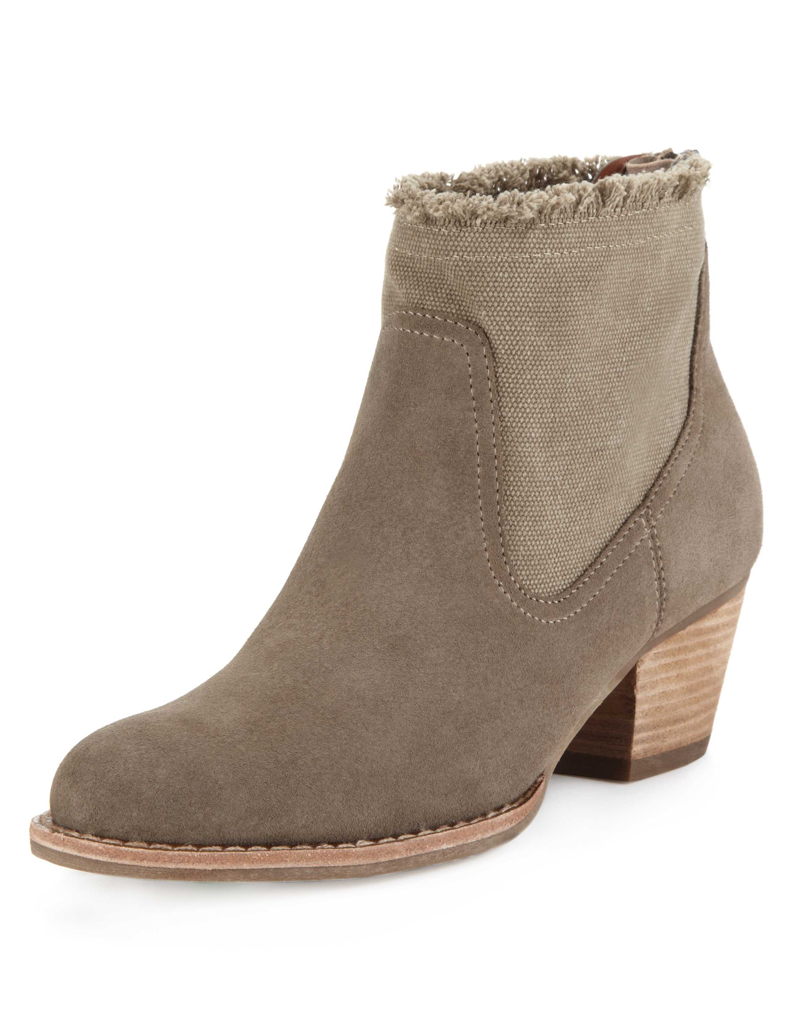Suede Ankle Boots with Insolia® 1 of 4