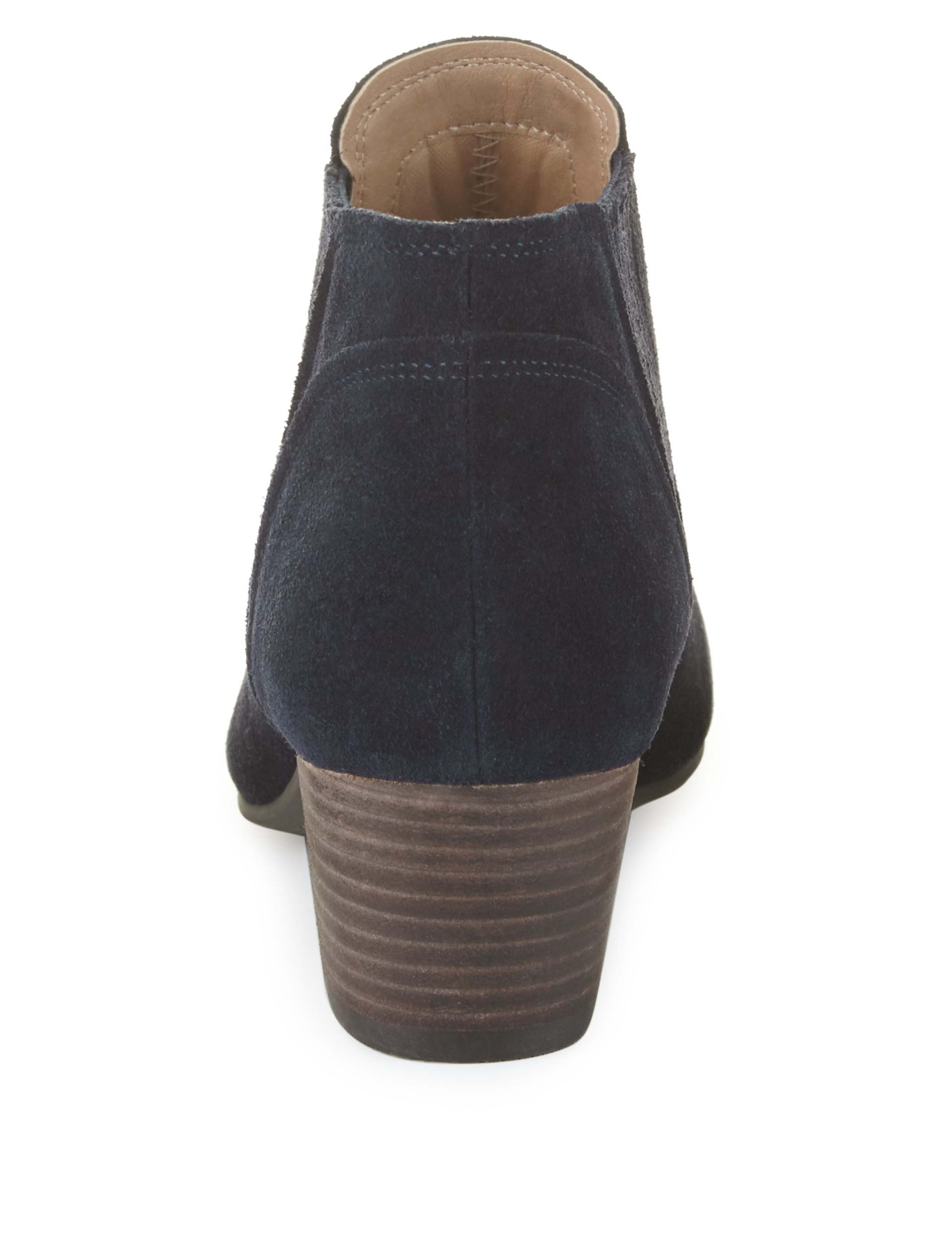 Suede Elasticated Panel Ankle Boots 2 of 3