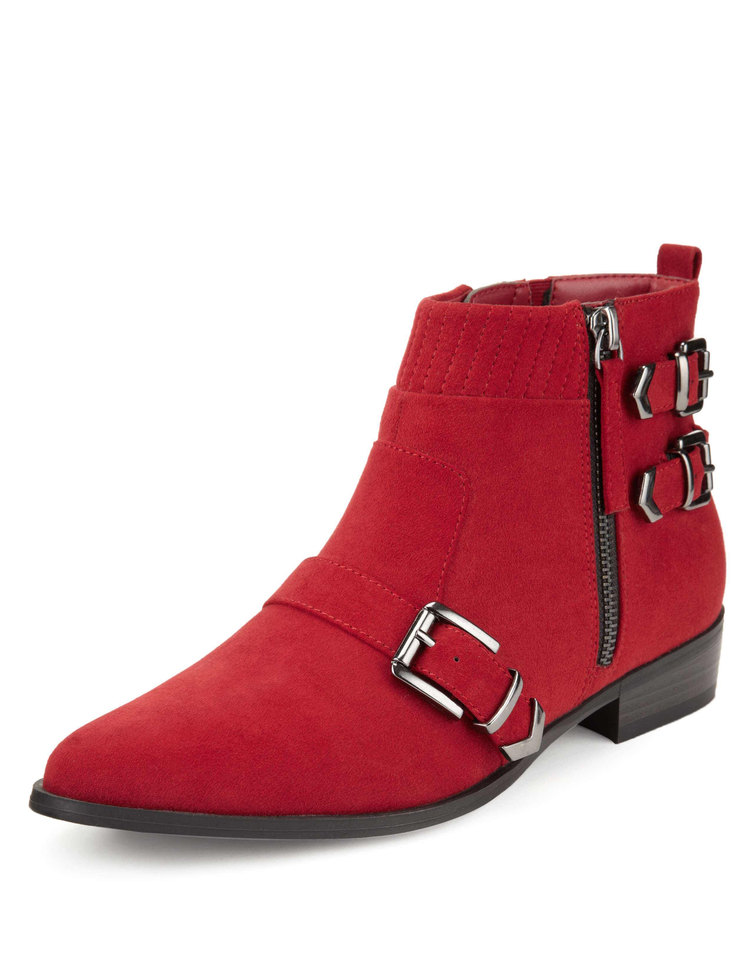 Flat Buckle Ankle Boots with Insolia Flex® 1 of 5