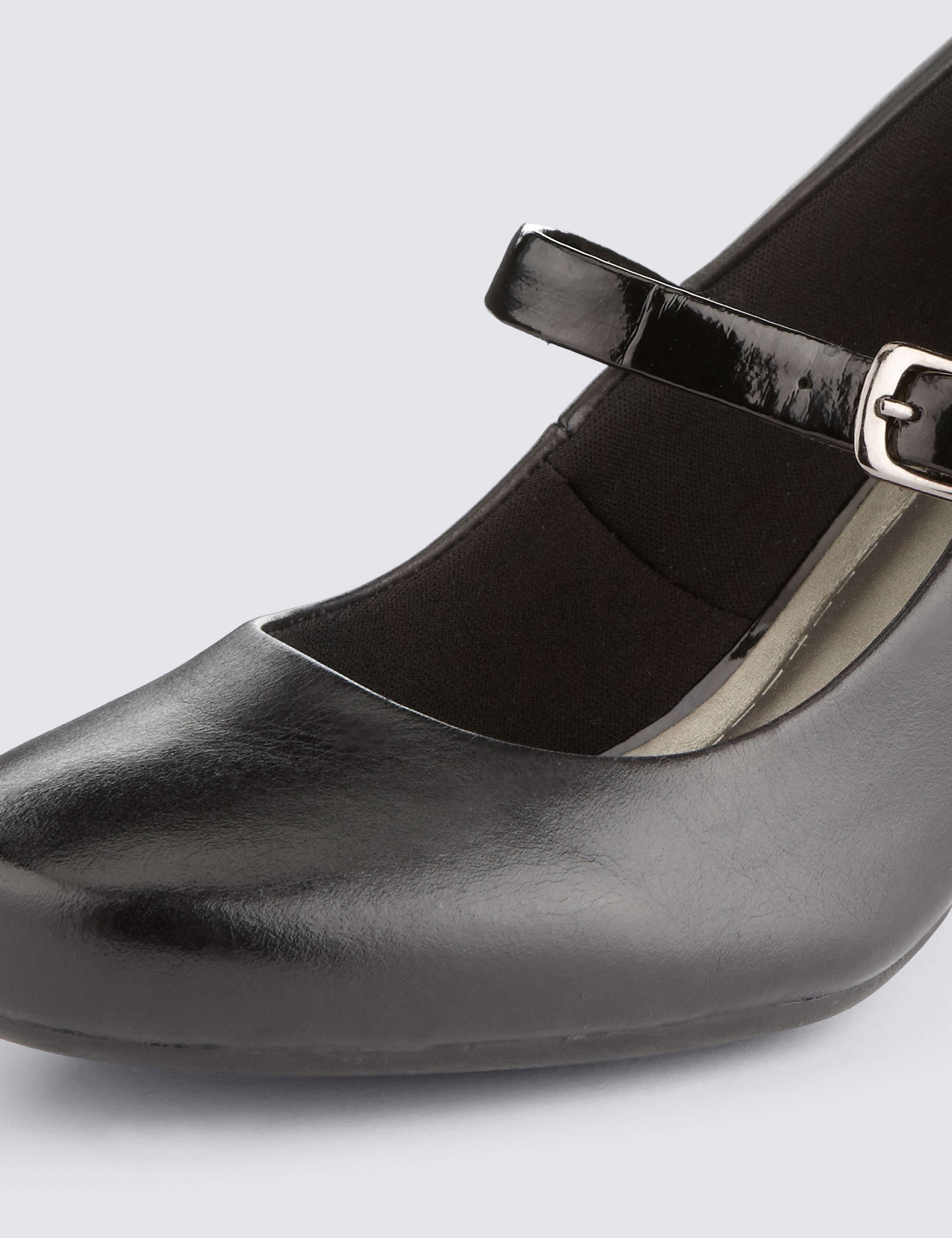 Freshfeet™ Leather Dolly Court Shoes with Insolia® 4 of 4