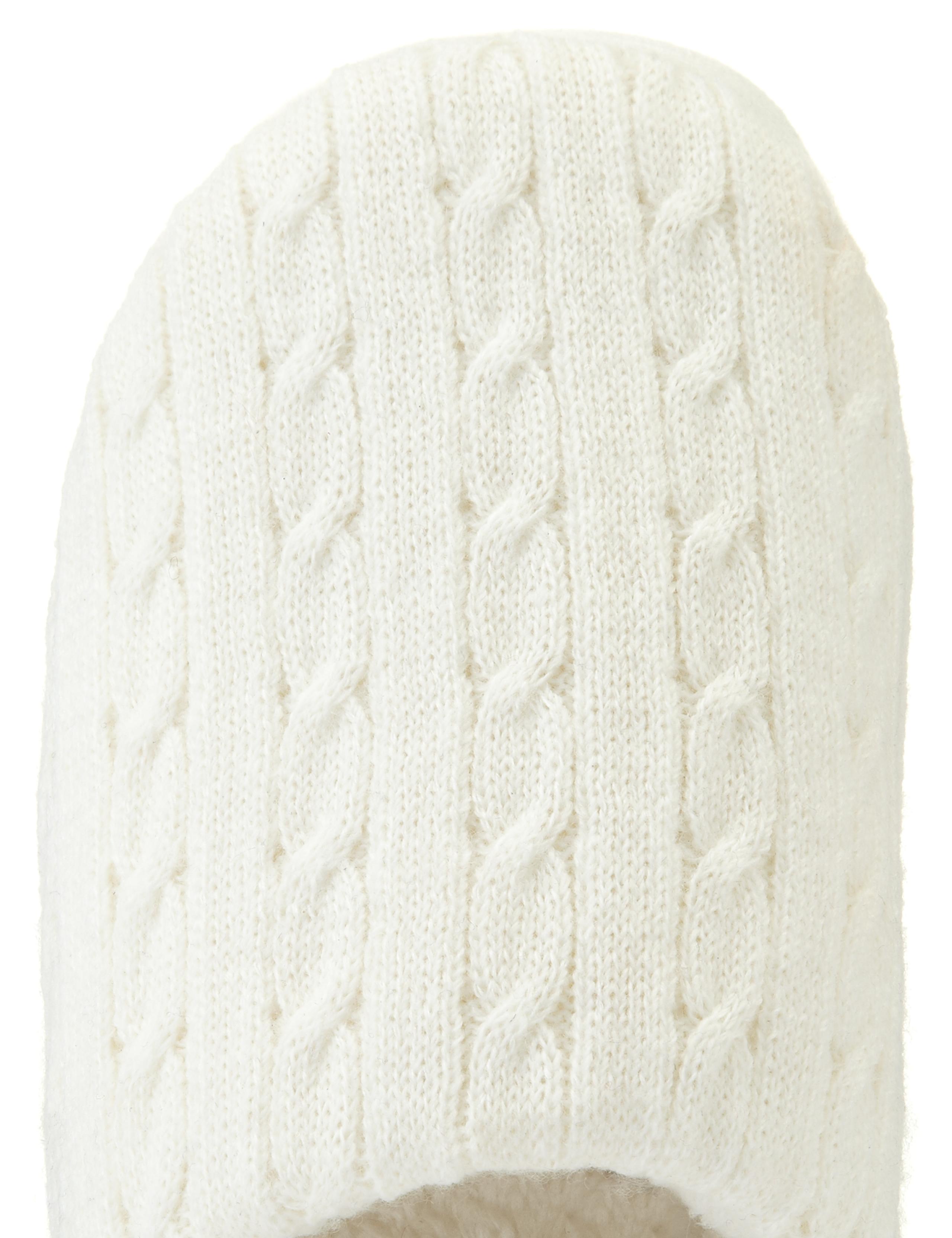 Cable Knit Mule Slippers 3 of 3