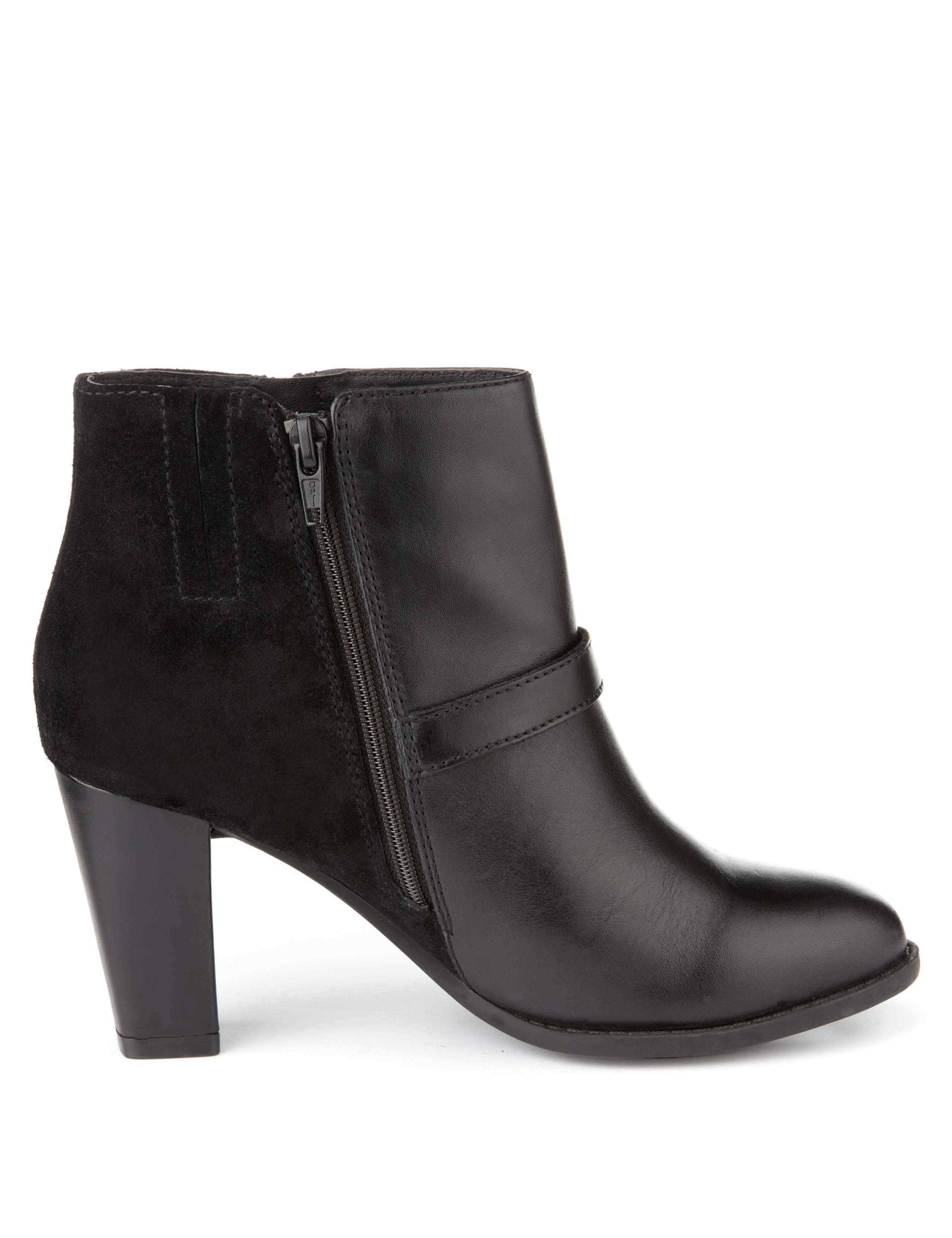 Leather Wide Fit Zipped & Buckle Boots 4 of 5