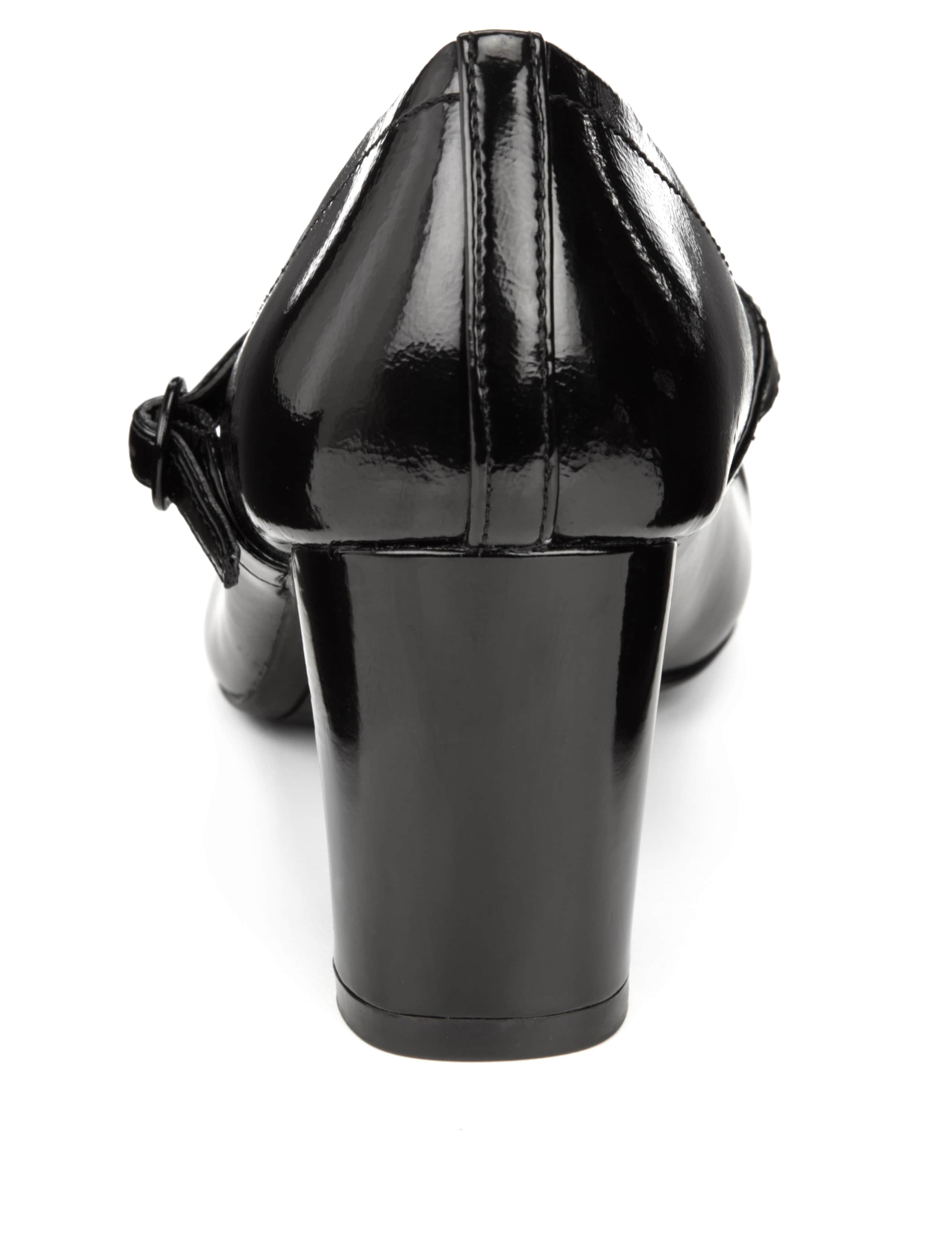 Freshfeet™ Leather Patent Finish Dolly Court Shoes with Insolia® & Silver Technology 3 of 4