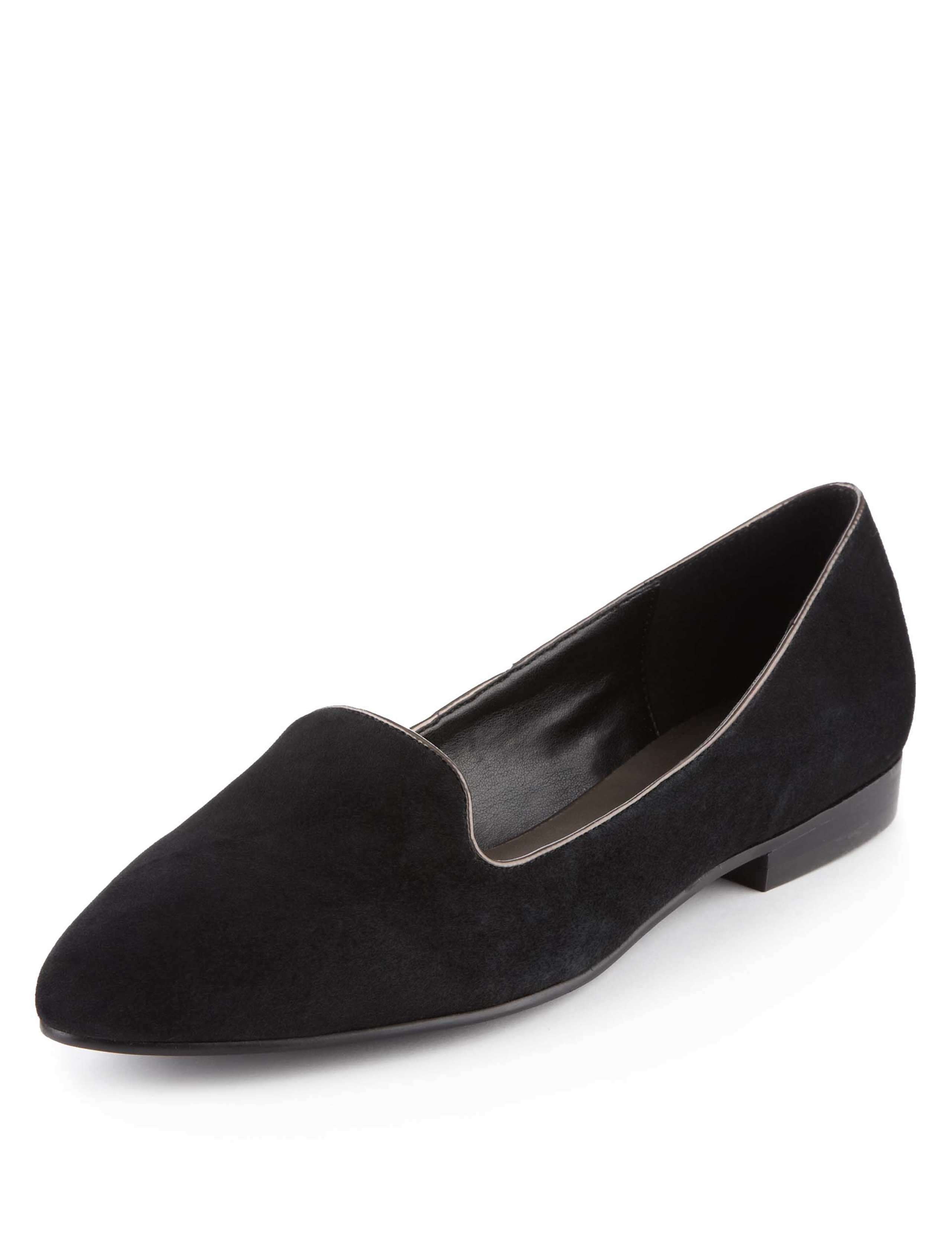 Twiggy for M&S Collection Suede Almond Toe Shoes with Insolia Flex® 1 of 4