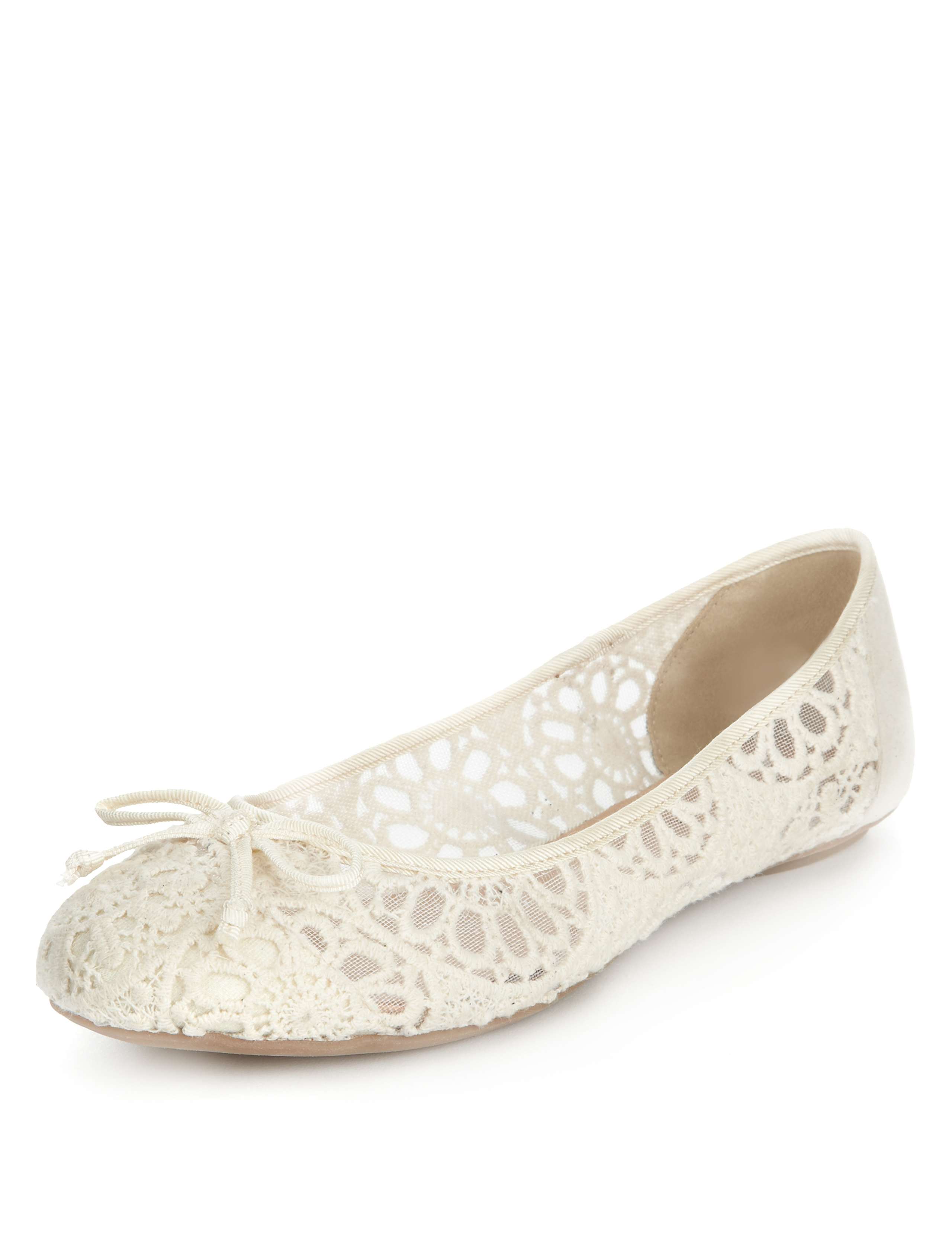 Crochet Lace Ballerina Pumps with Insolia Flex® 1 of 3