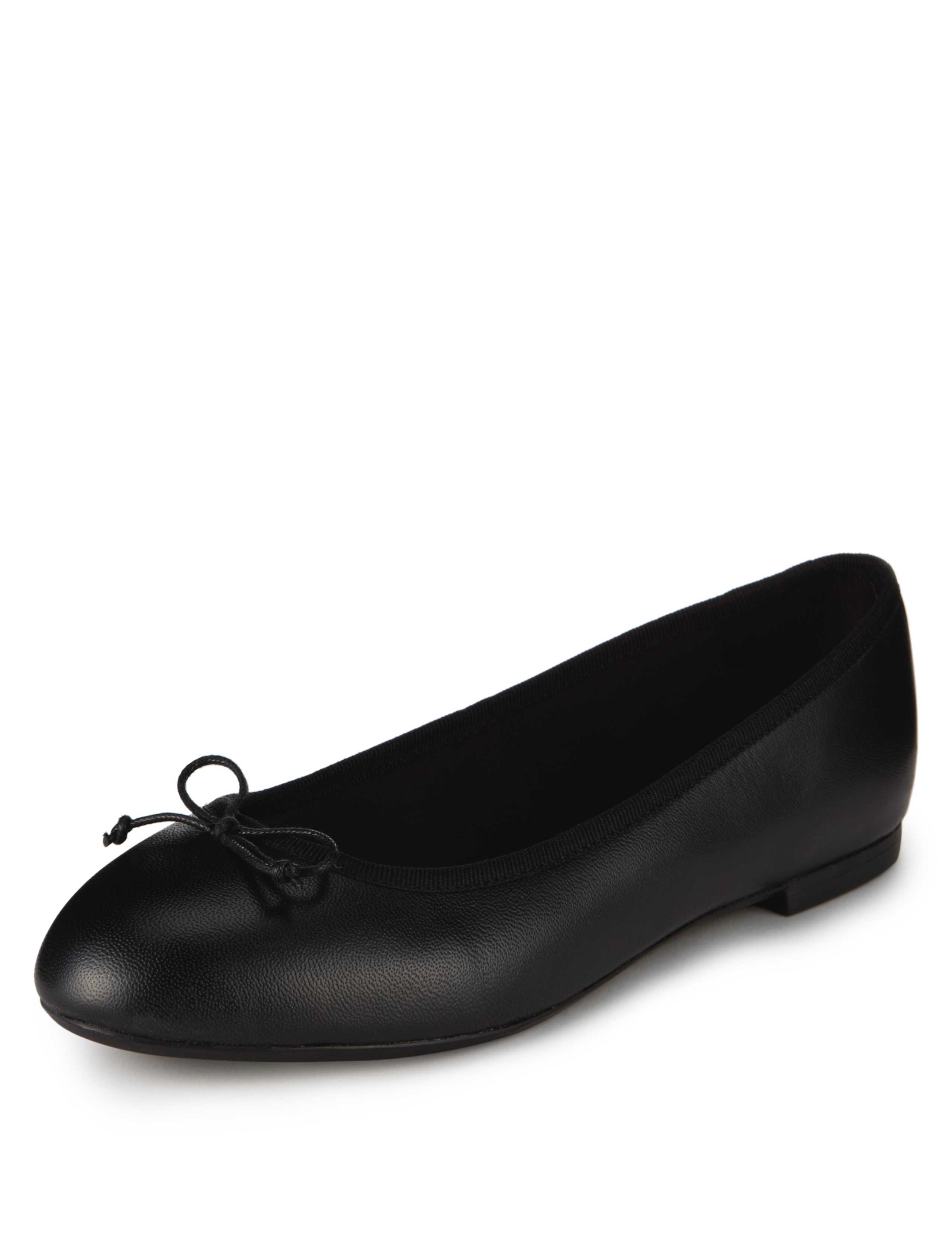 Leather Ballerina Pumps with Insolia Flex® 1 of 3