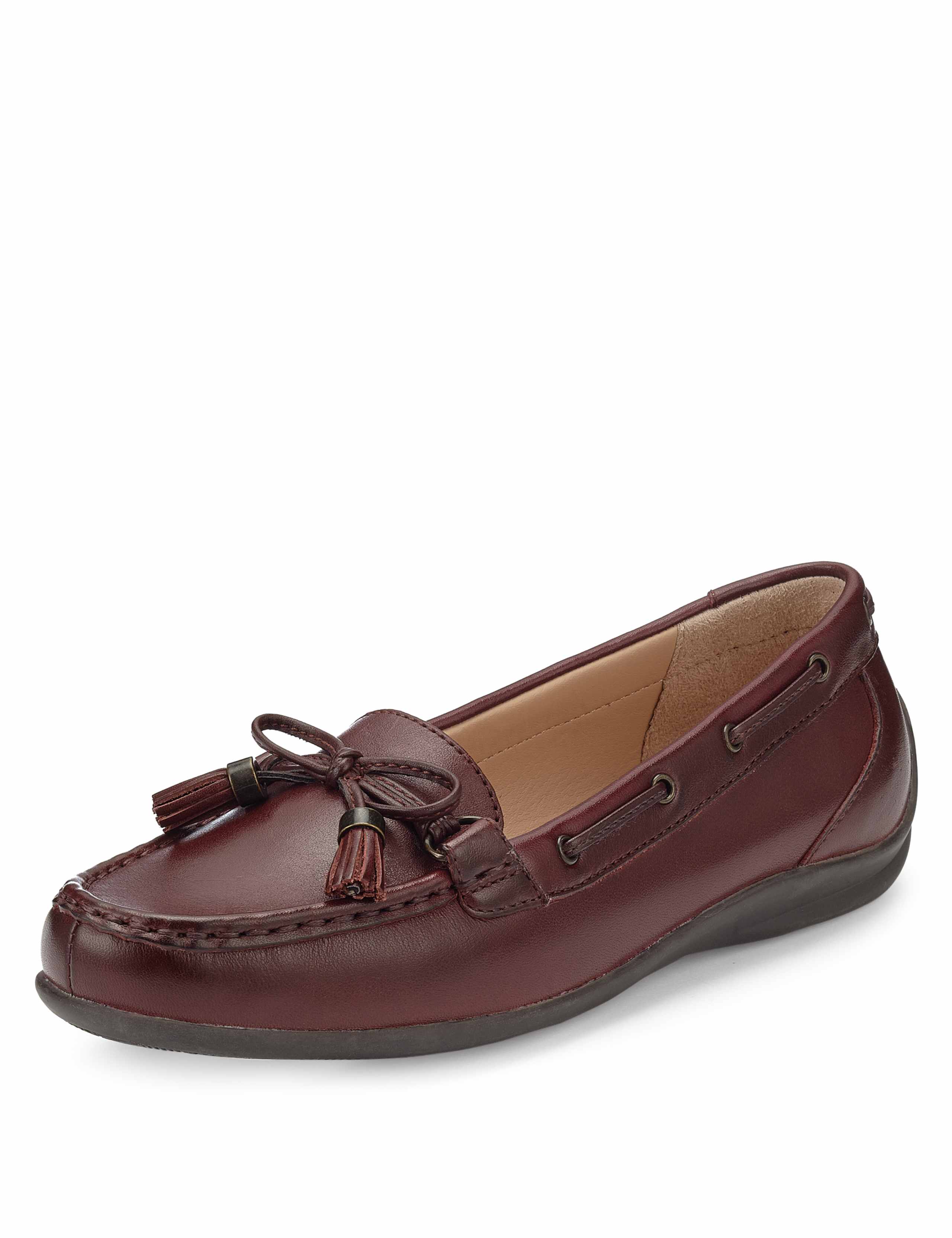 Leather Tassel Boat Shoes 1 of 4