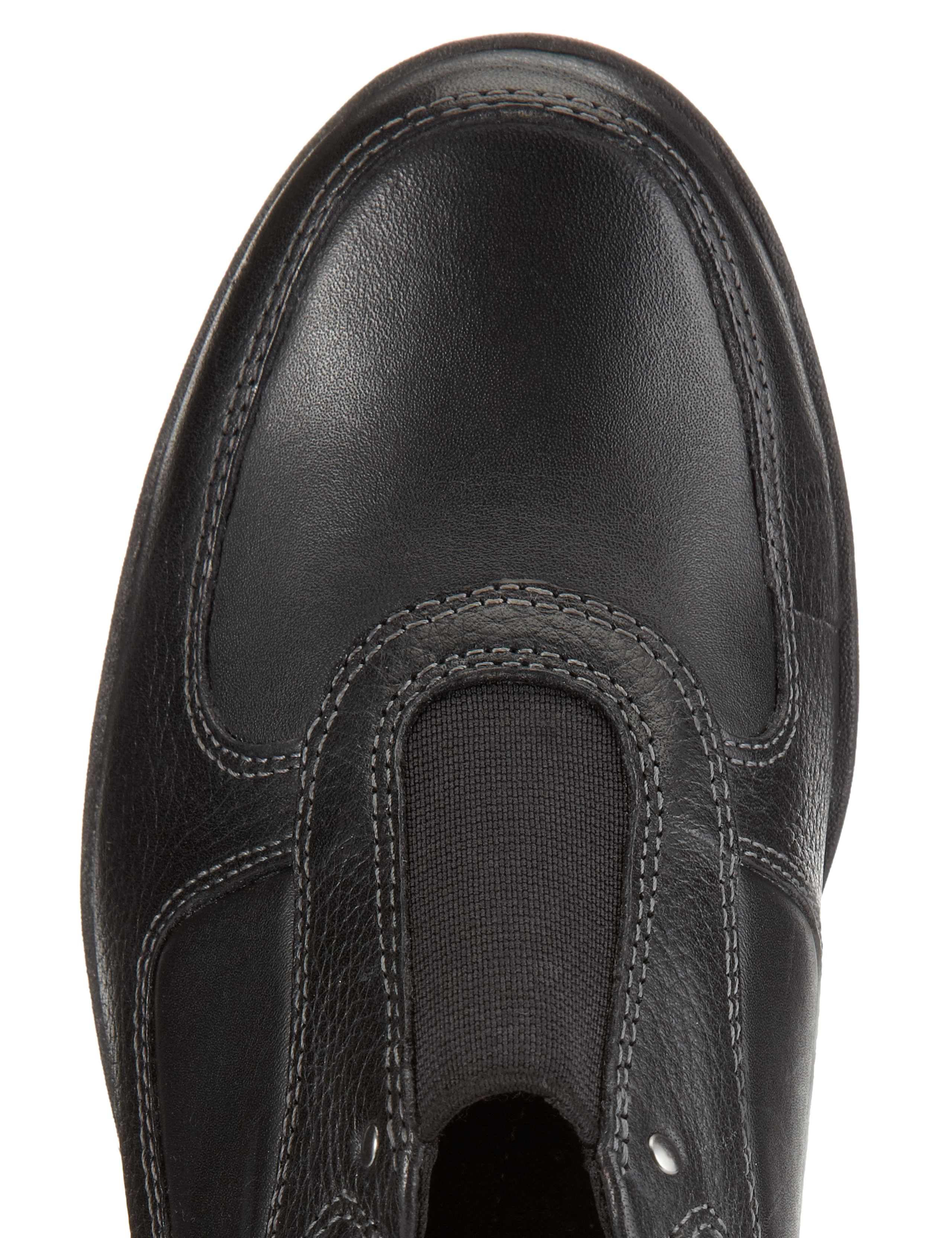 Leather Elasticated Panel Wide Fit Wedge Shoes 4 of 4