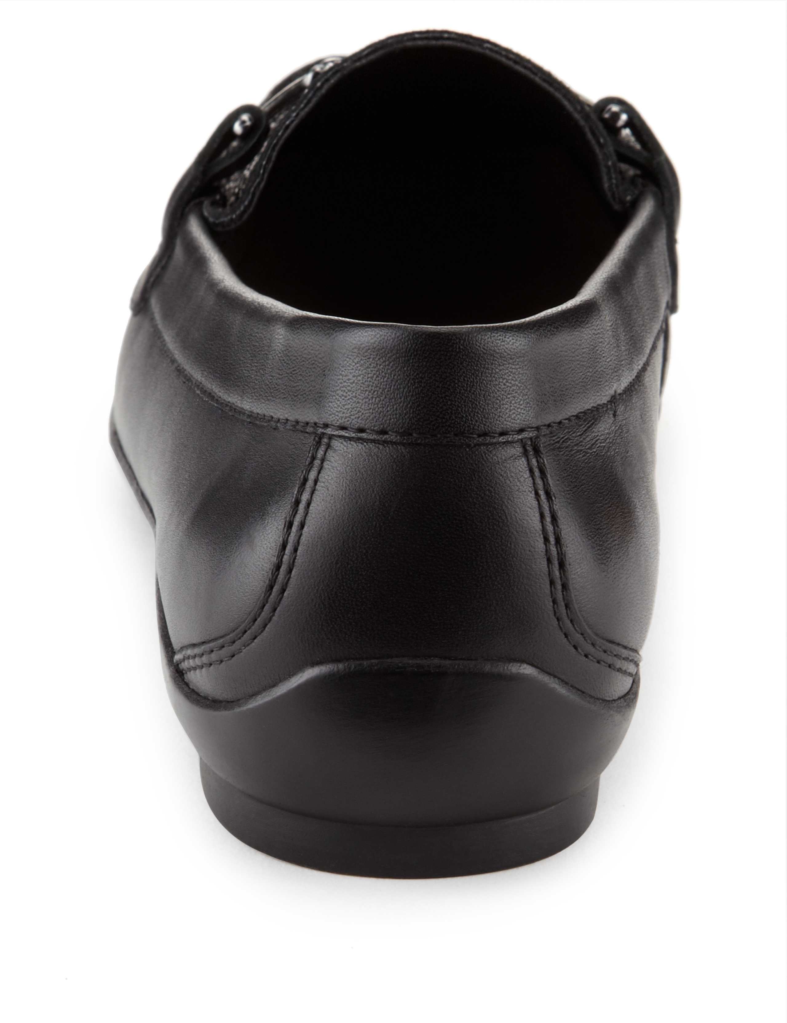 Leather Metal Trim Moccasins 3 of 4