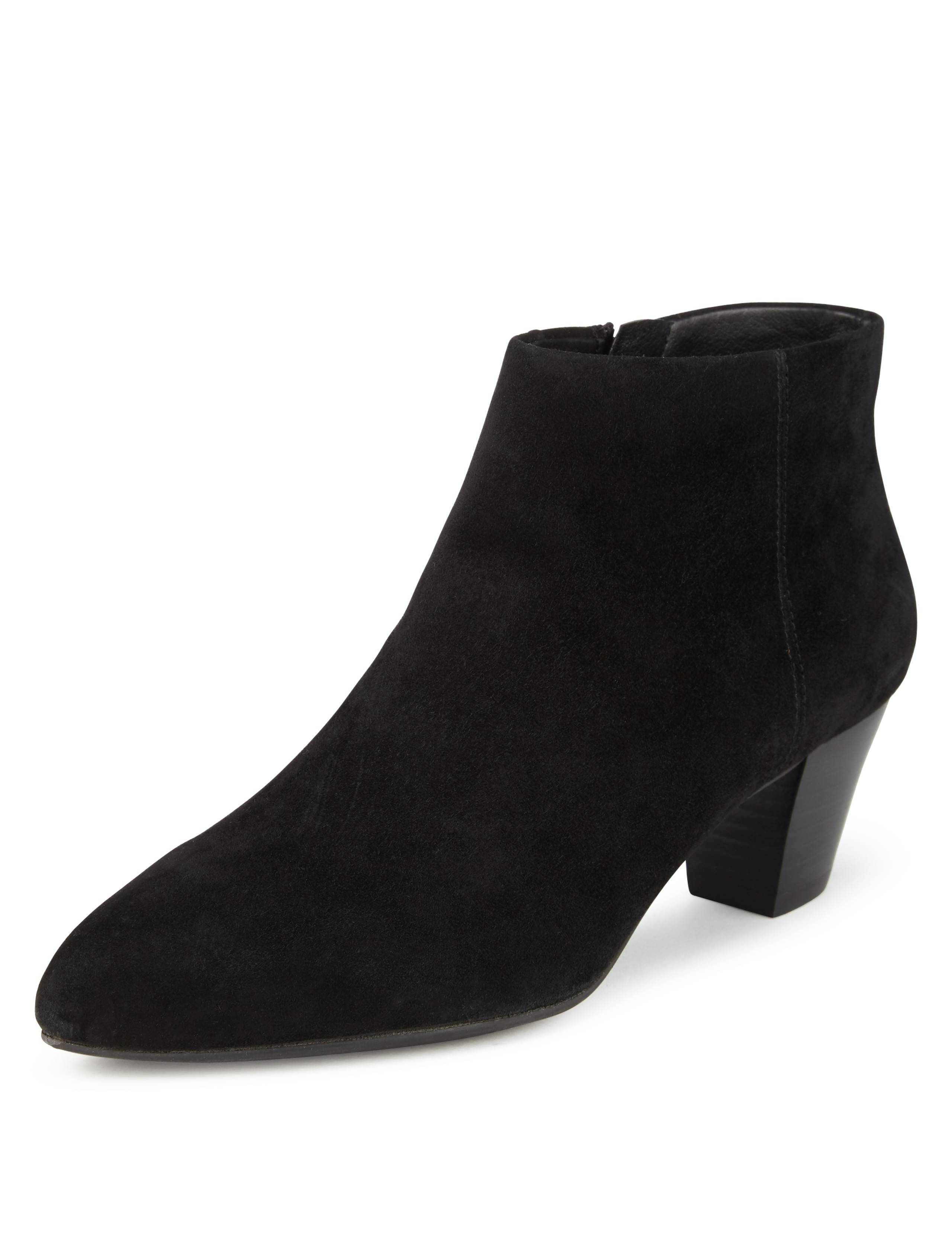 Stain Away™ Suede Pointed Toe Ankle Boots 1 of 5