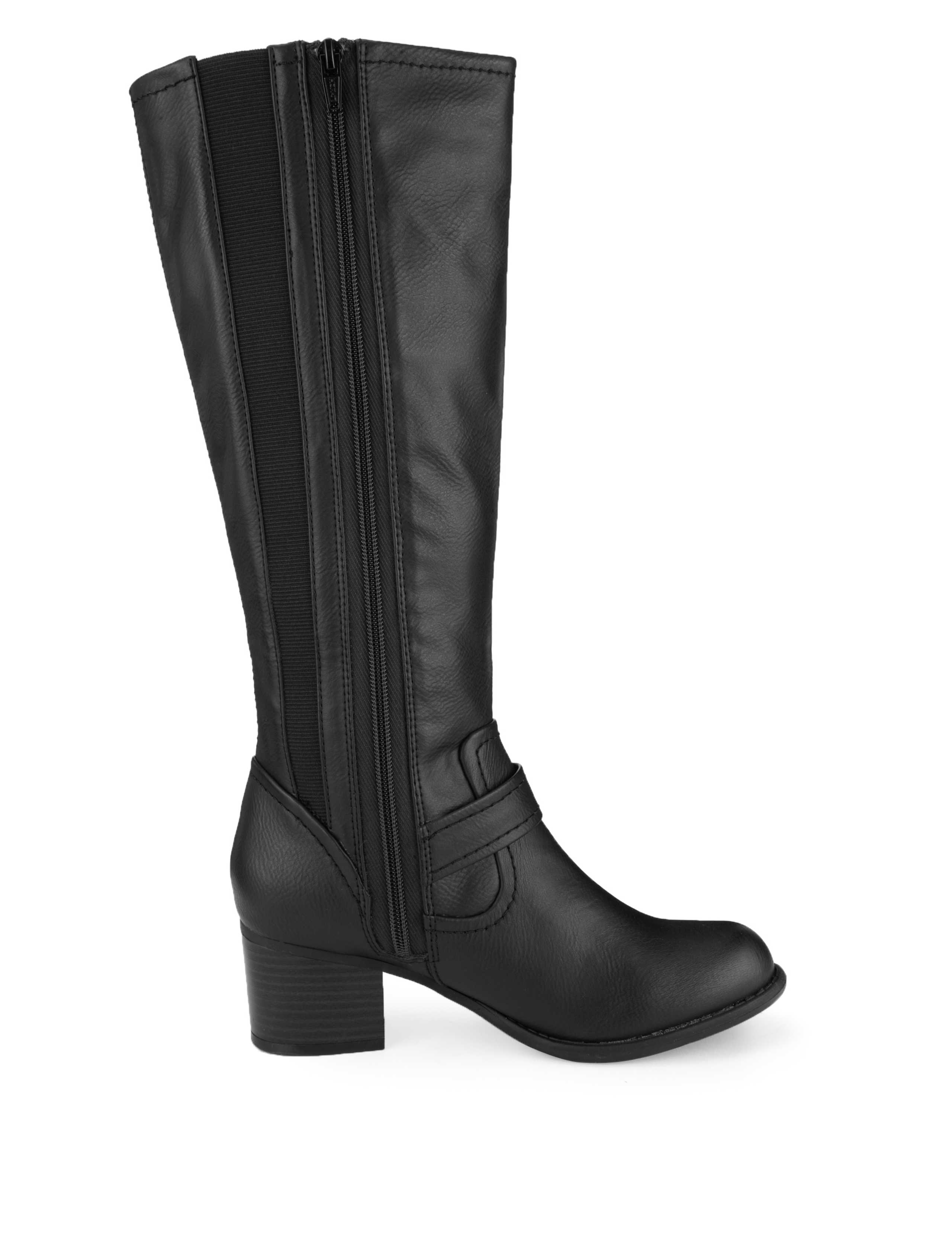 Stretch Zip Block Heel Strap Knee Boots with Insolia® 4 of 5