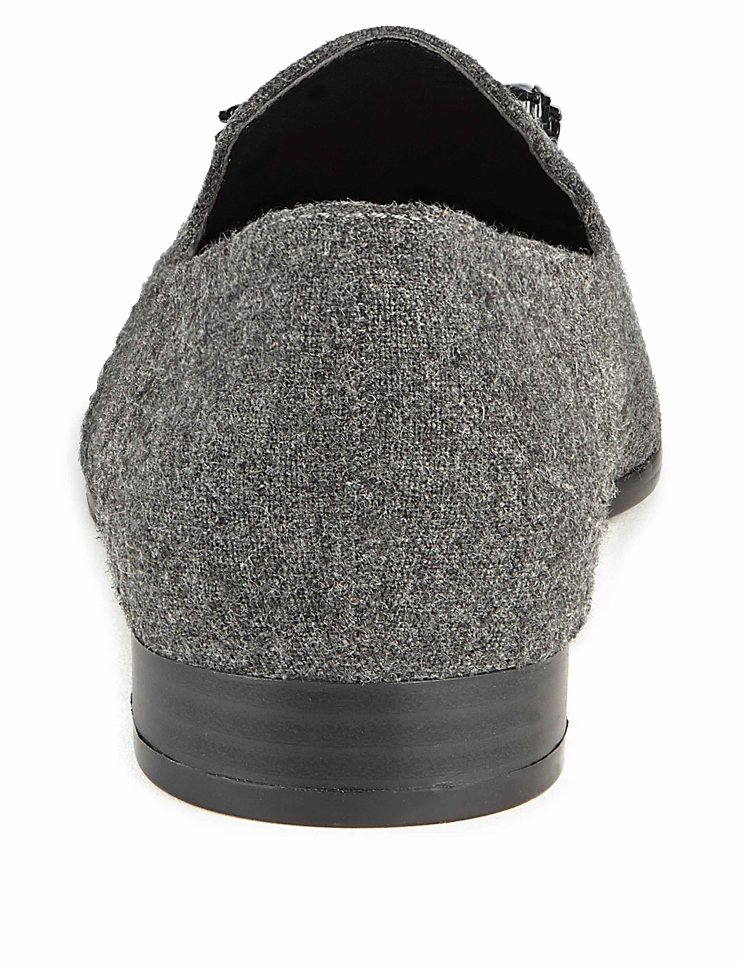 Gem Embellished Pointed Toe Flat Loafers with Insolia Flex® 3 of 4