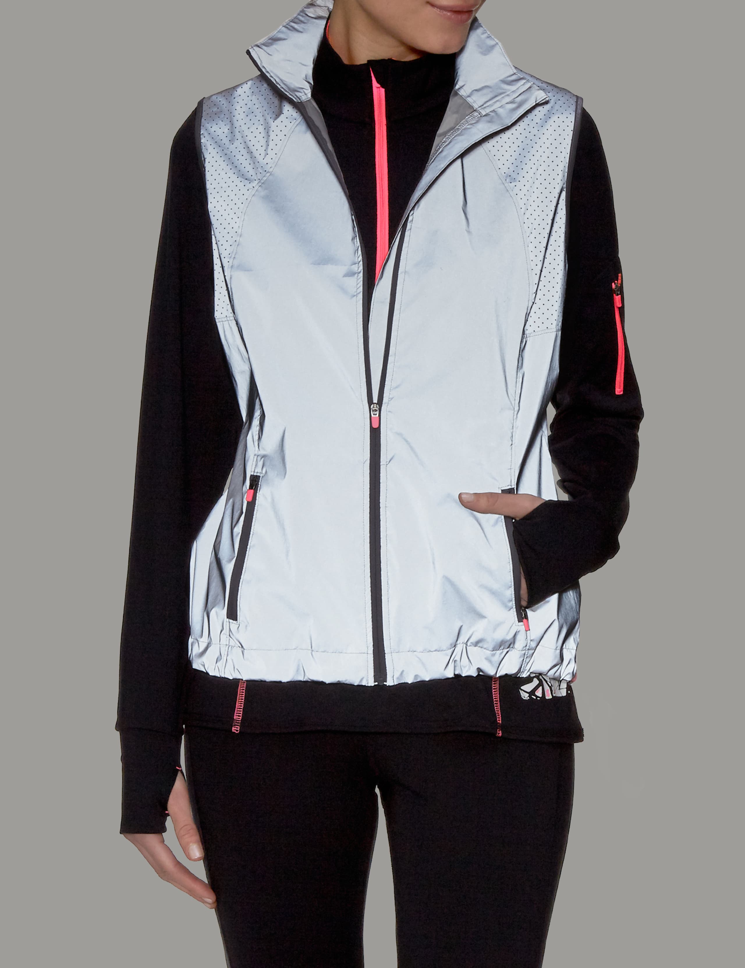 Reflective Showerproof Funnel Neck Gilet 6 of 6