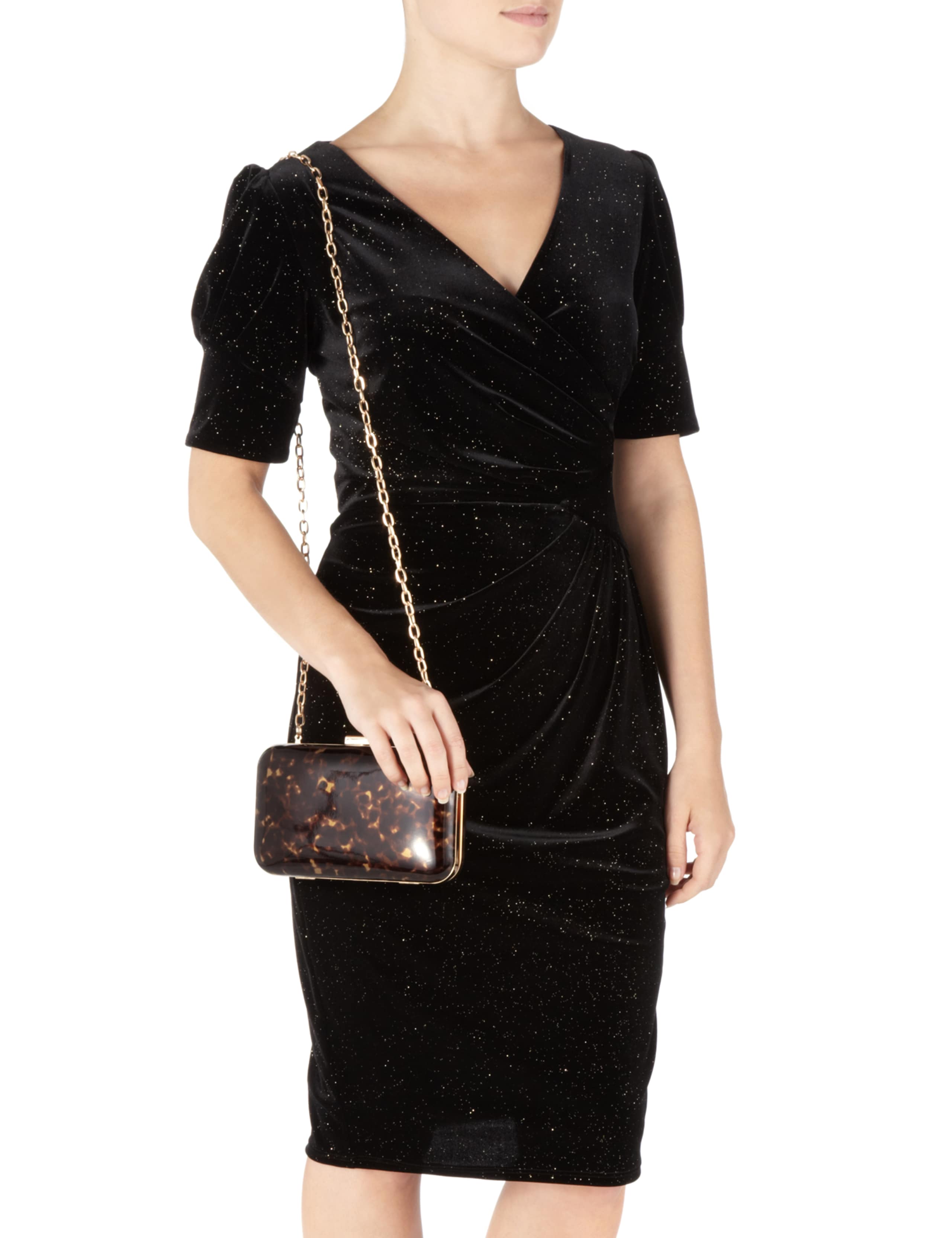 Mock Tortoise Shell Clutch 3 of 6