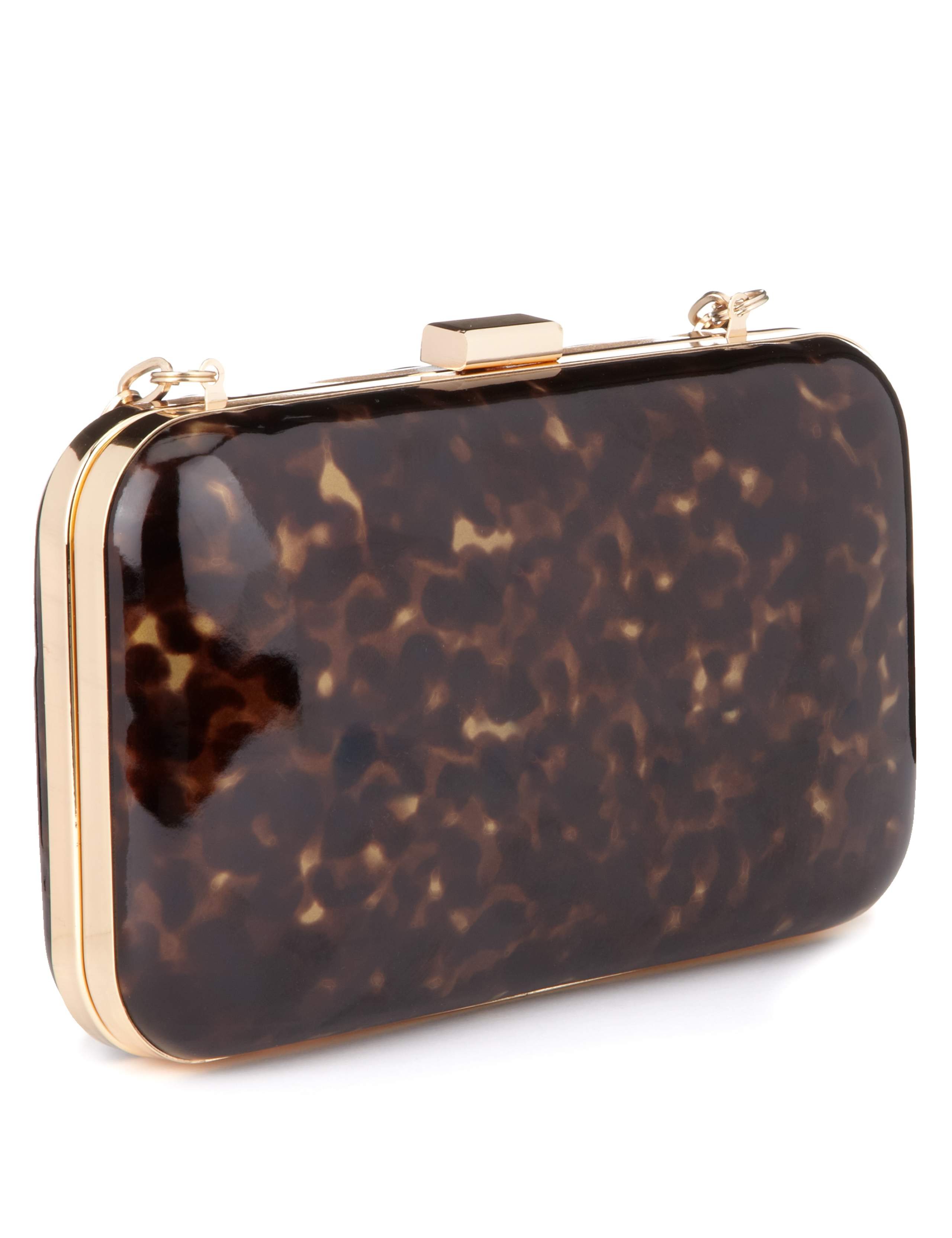 Mock Tortoise Shell Clutch 4 of 6