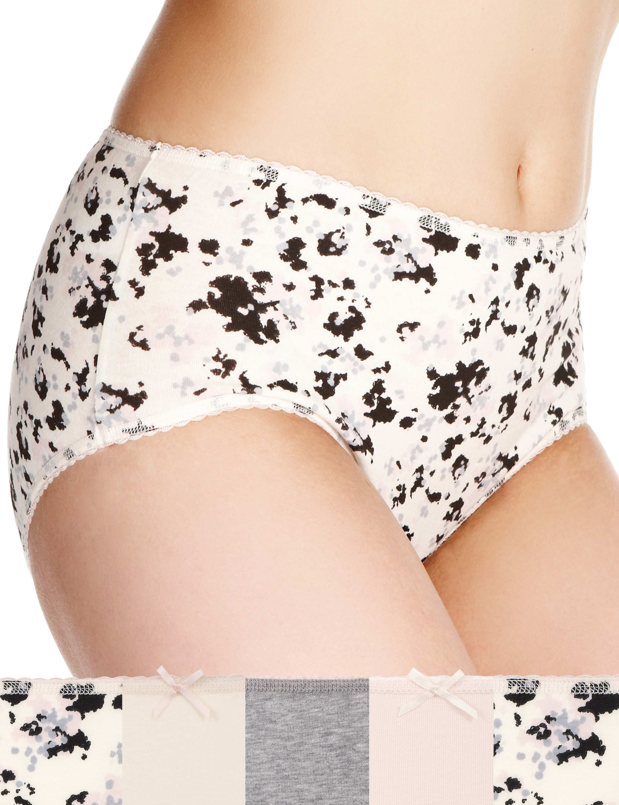5 Pack Cotton Rich High Rise Midi Knickers 1 of 1