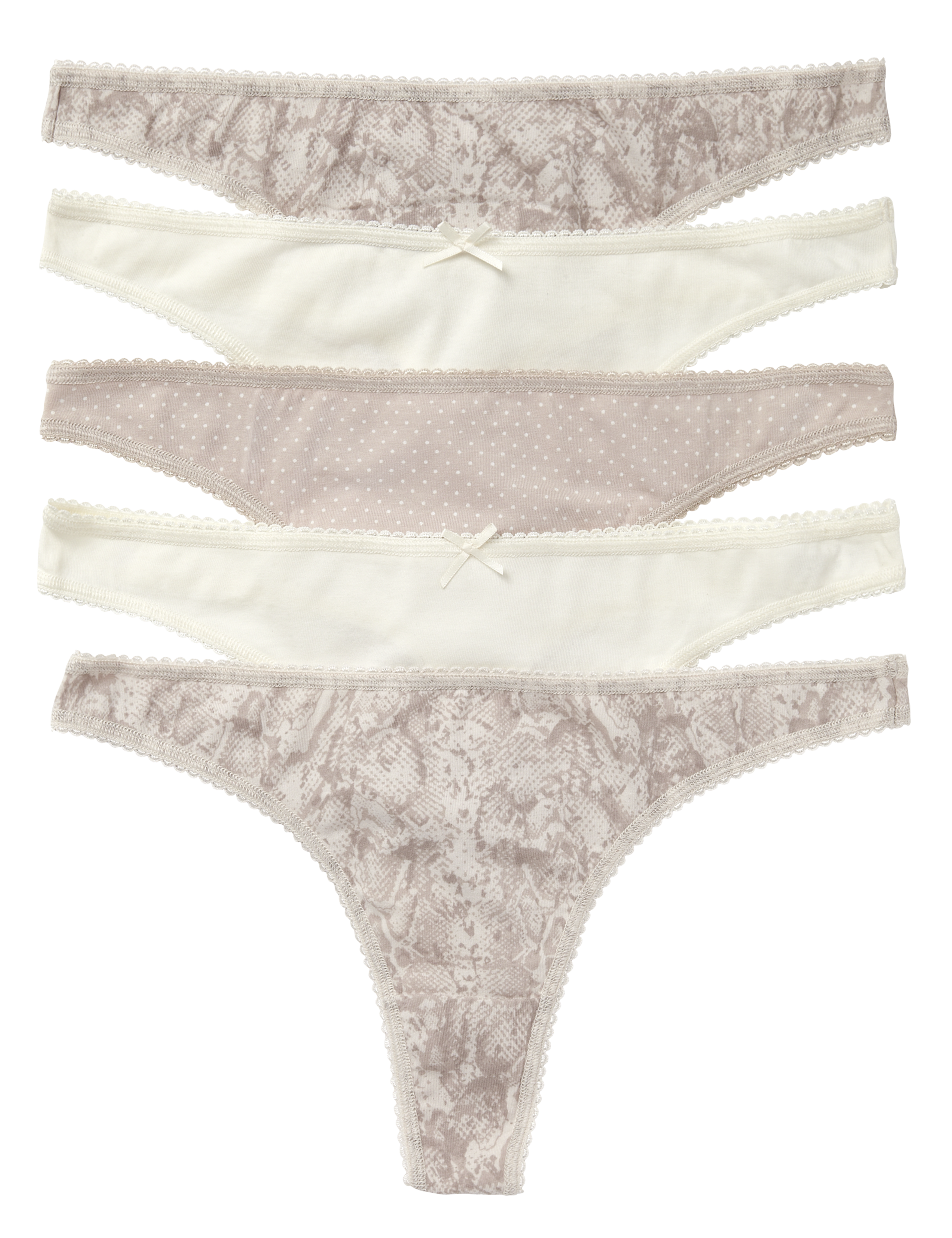 5 Pack Cotton Rich Printed Thongs 2 of 4