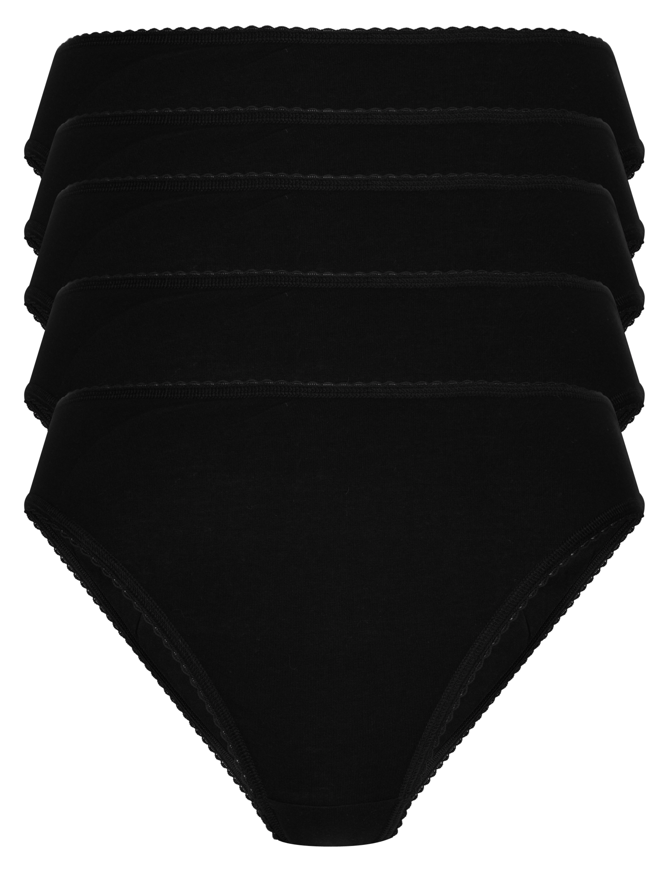 5 Pack Cotton Rich High Leg Knickers 2 of 4