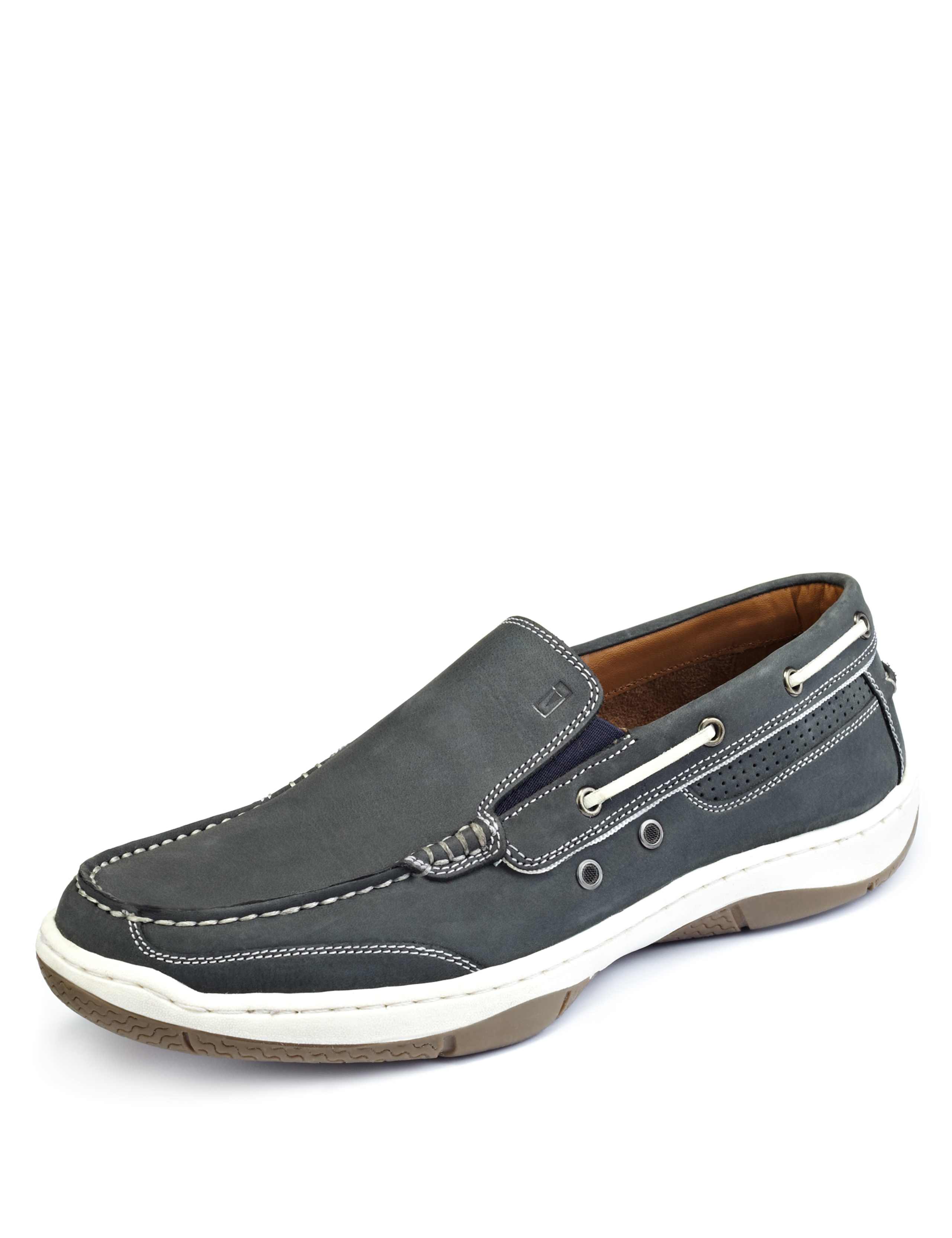 Leather Slip-On Boat Shoes 1 of 4