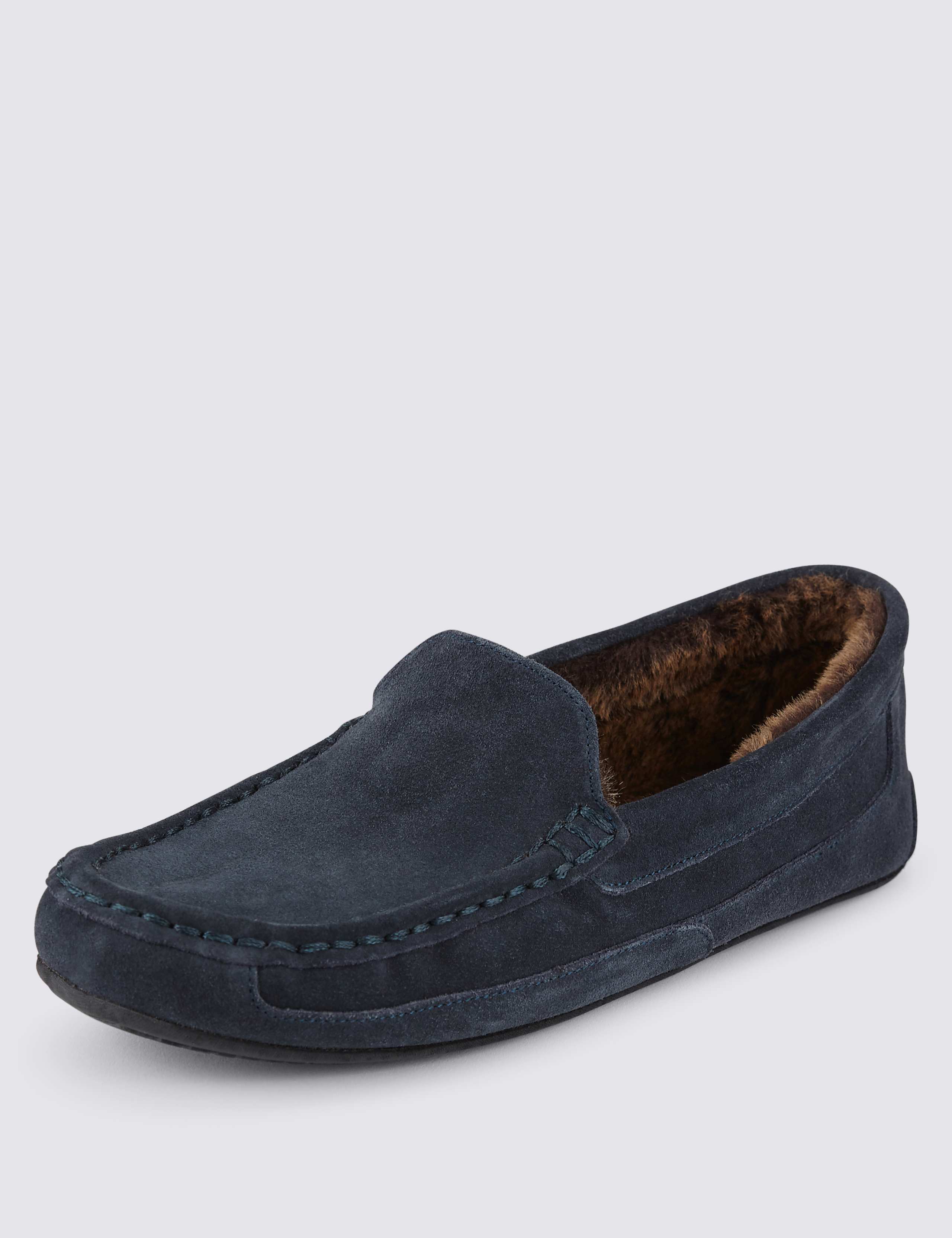 Big & Tall Suede Moccasin Slippers 1 of 3