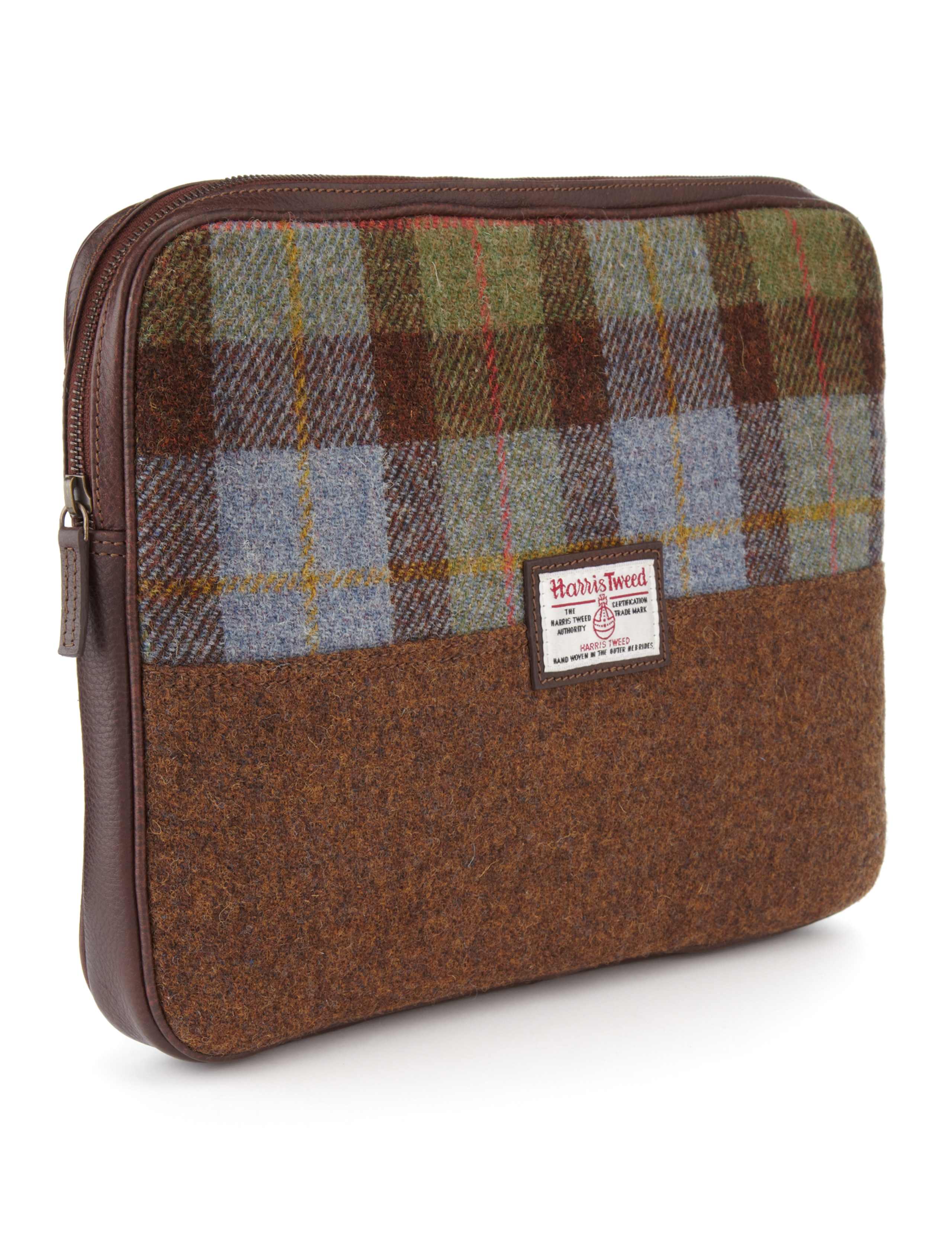 Pure Wool Harris Tweed Checked Laptop Case 1 of 5