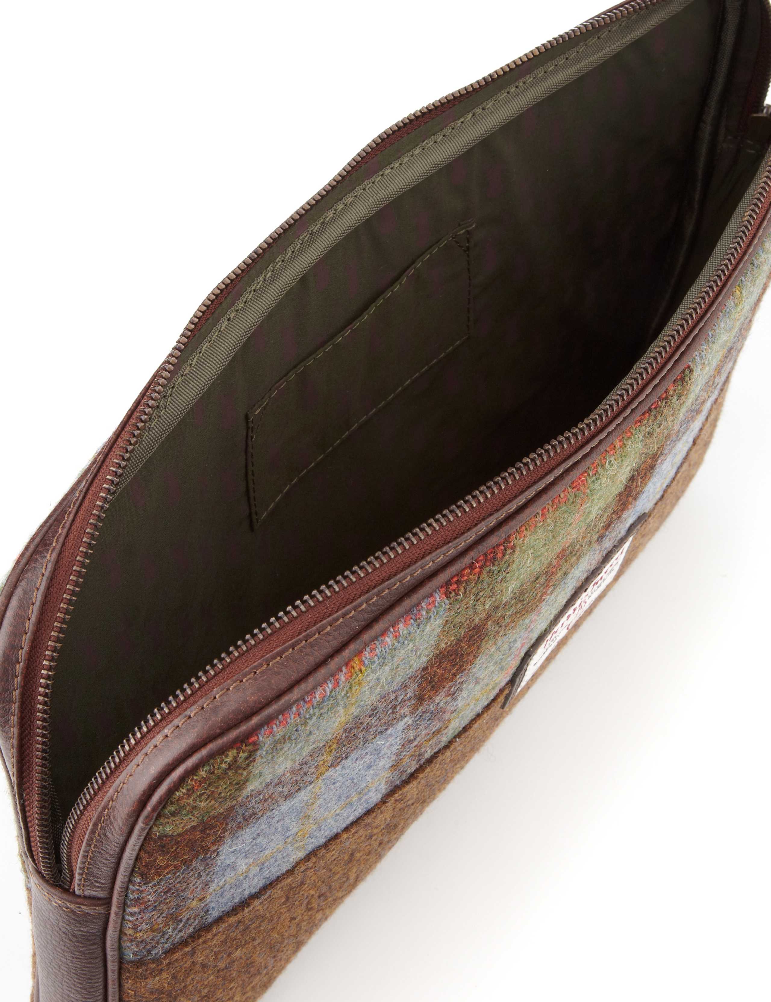 Pure Wool Harris Tweed Checked Laptop Case 4 of 5