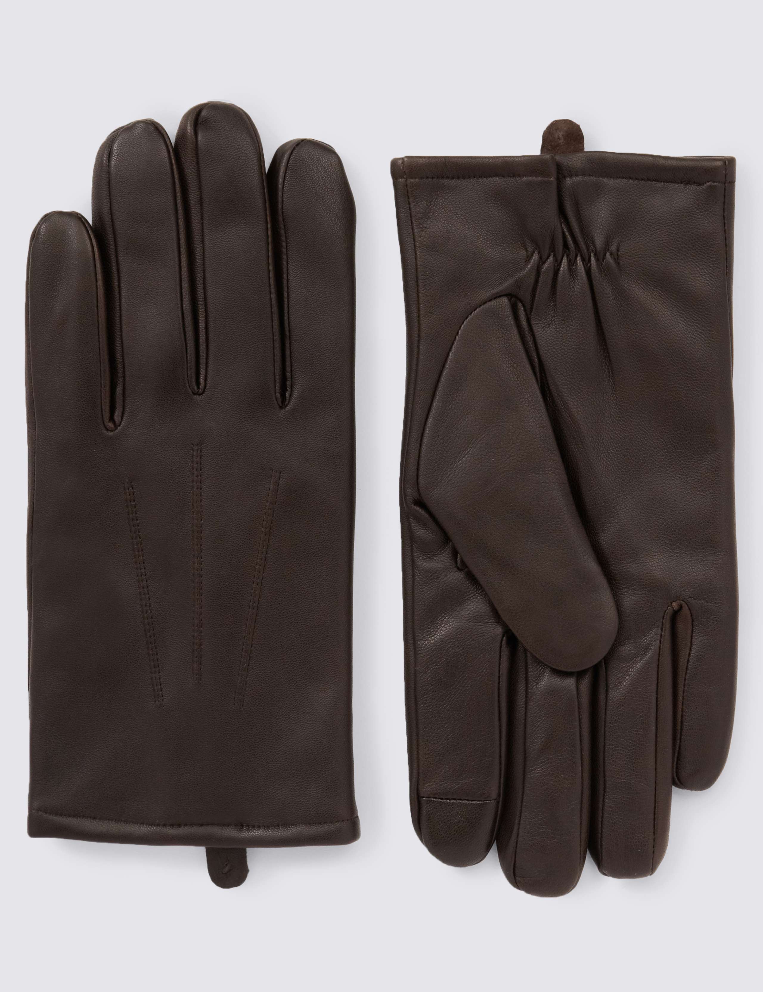 Touchscreen Leather Gloves with Thinsulate™ 1 of 1