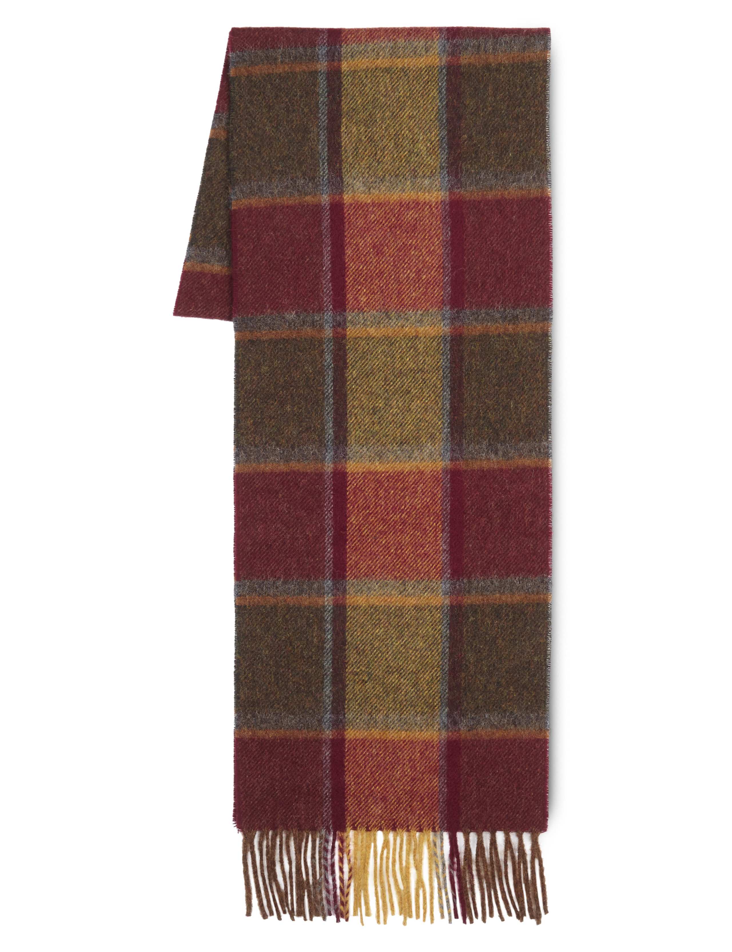 Pure Lambswool Graded Checked Scarf 1 of 1