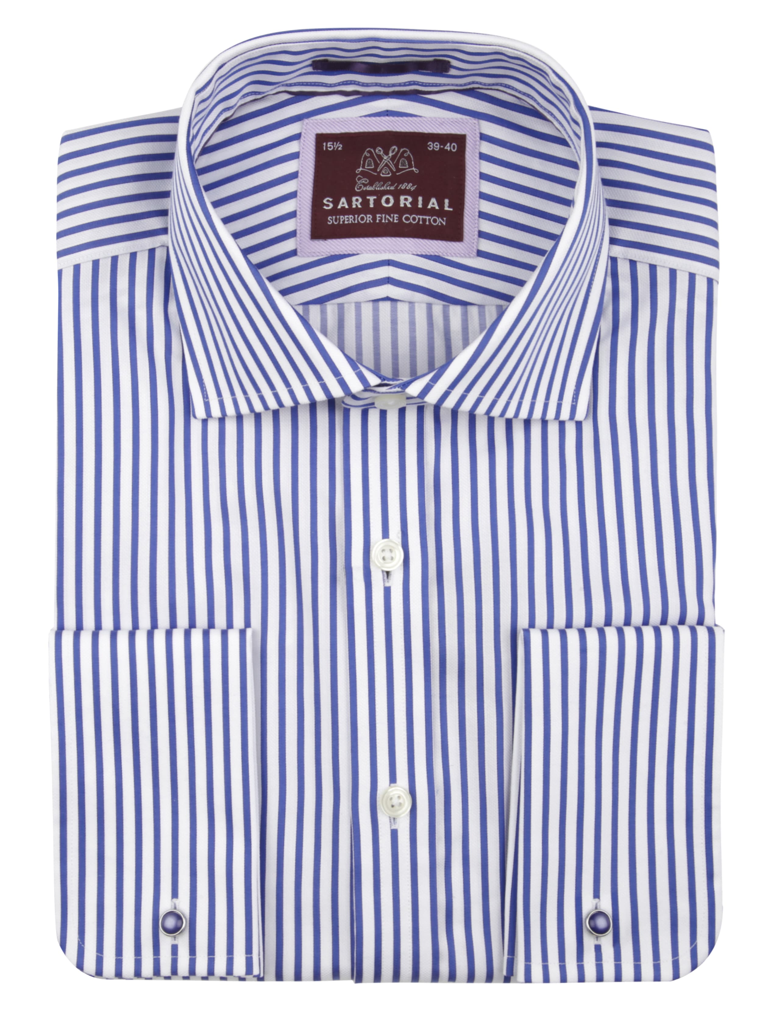 2in Longer Pure Cotton Oxford Striped Shirt 1 of 1
