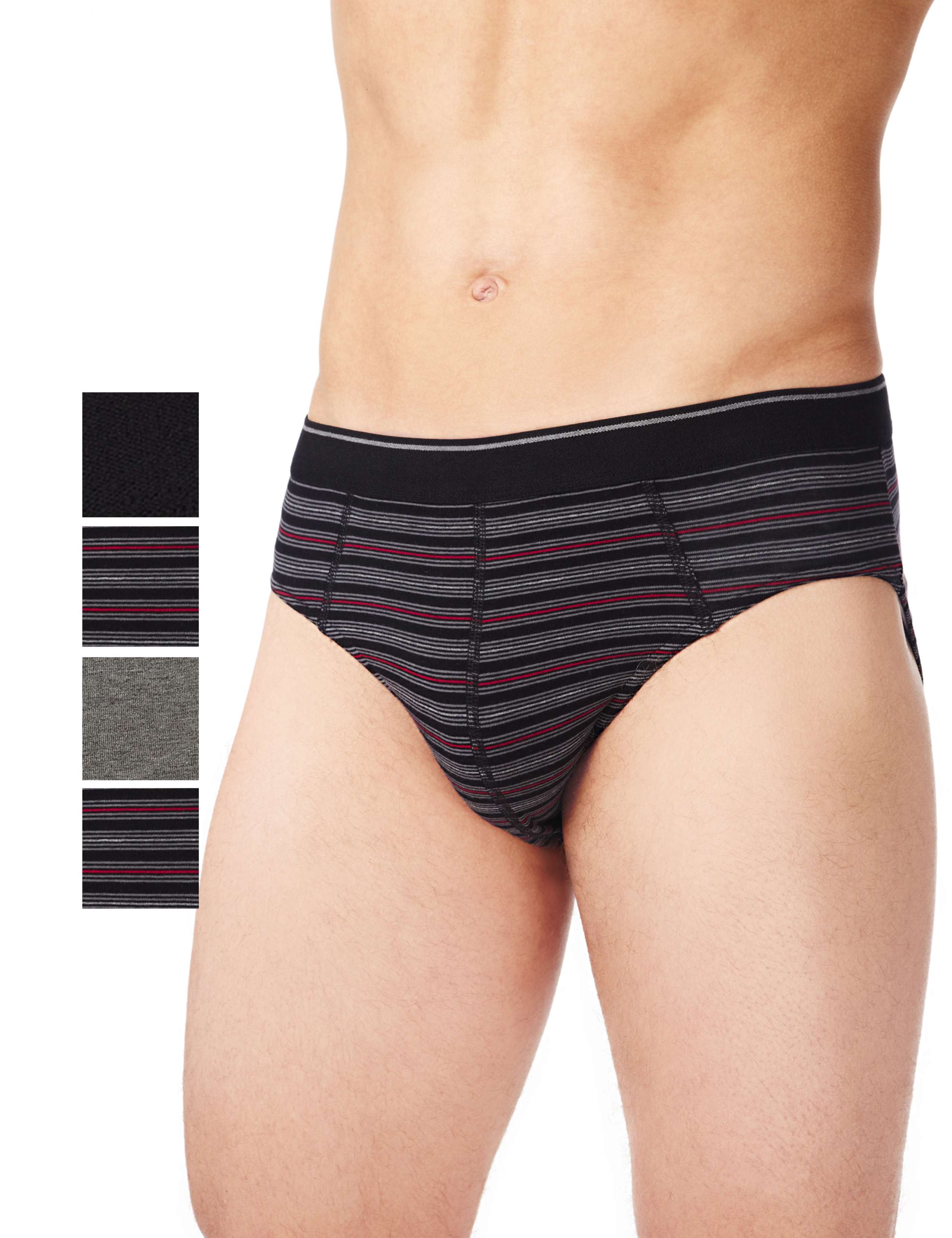 4 Pack Authentic Cool & Fresh™ Stretch Cotton Assorted Slips with Stay New™ 1 of 2