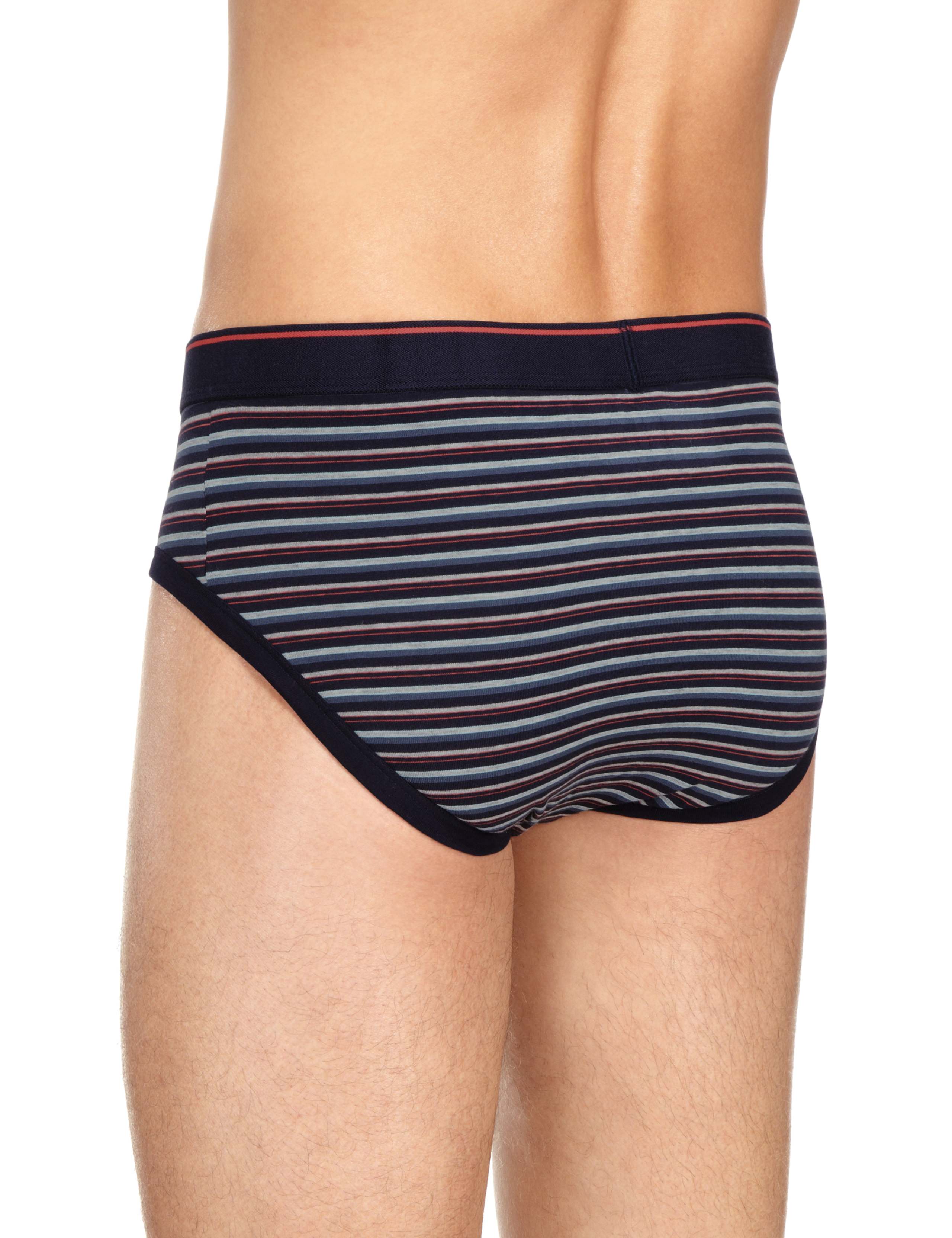 4 Pack Cool & Fresh™ Stretch Cotton Striped Briefs with StayNEW™ 4 of 4