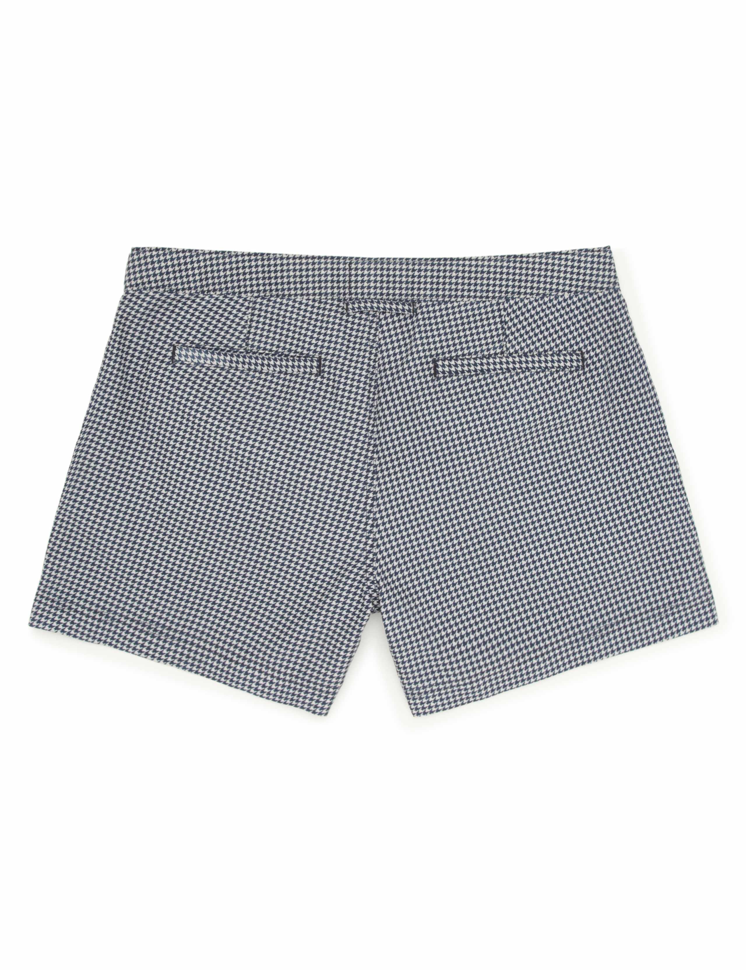 Tailored Fit Dogtooth Adjustable Waistband Swim Shorts 3 of 7