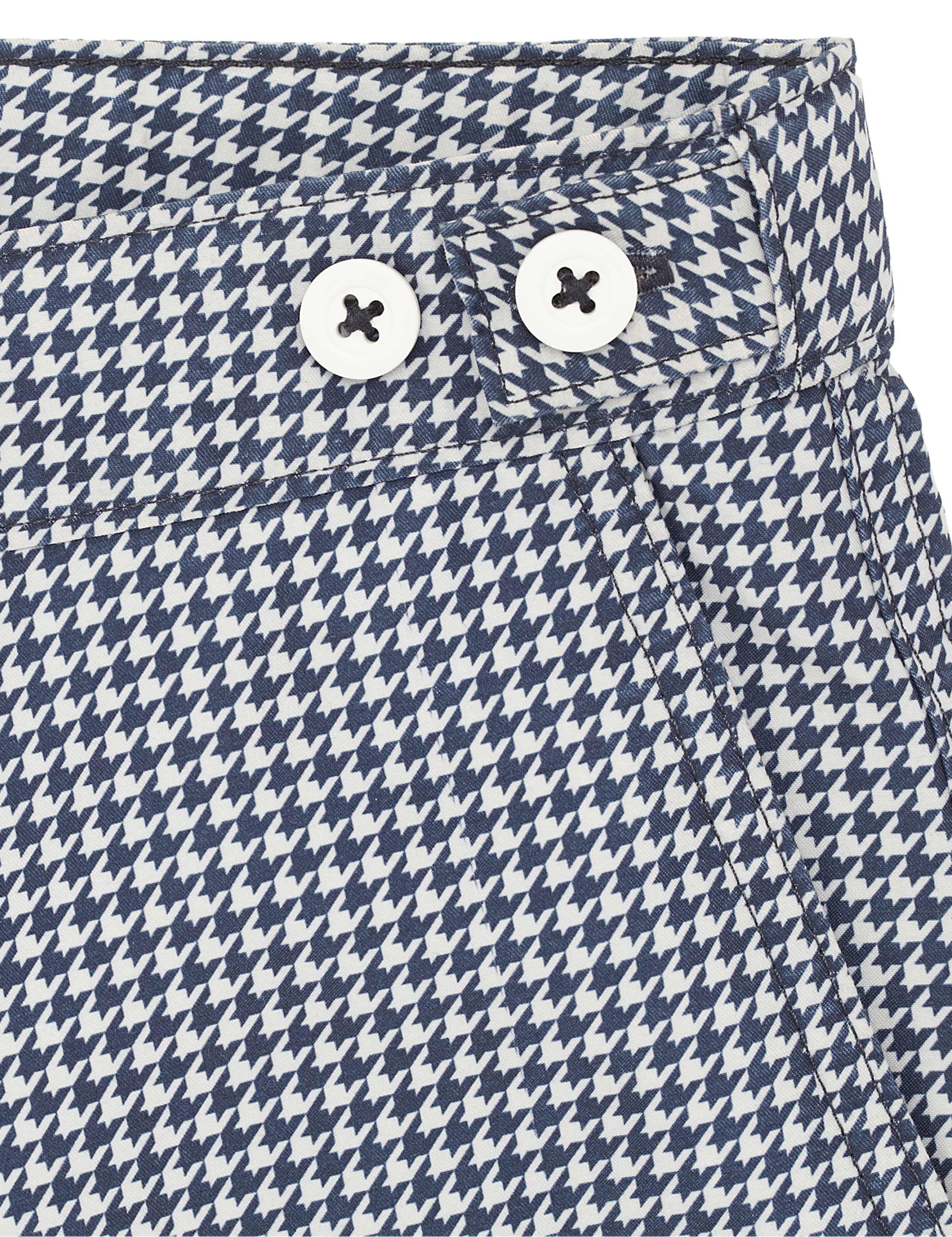 Tailored Fit Dogtooth Adjustable Waistband Swim Shorts 5 of 7
