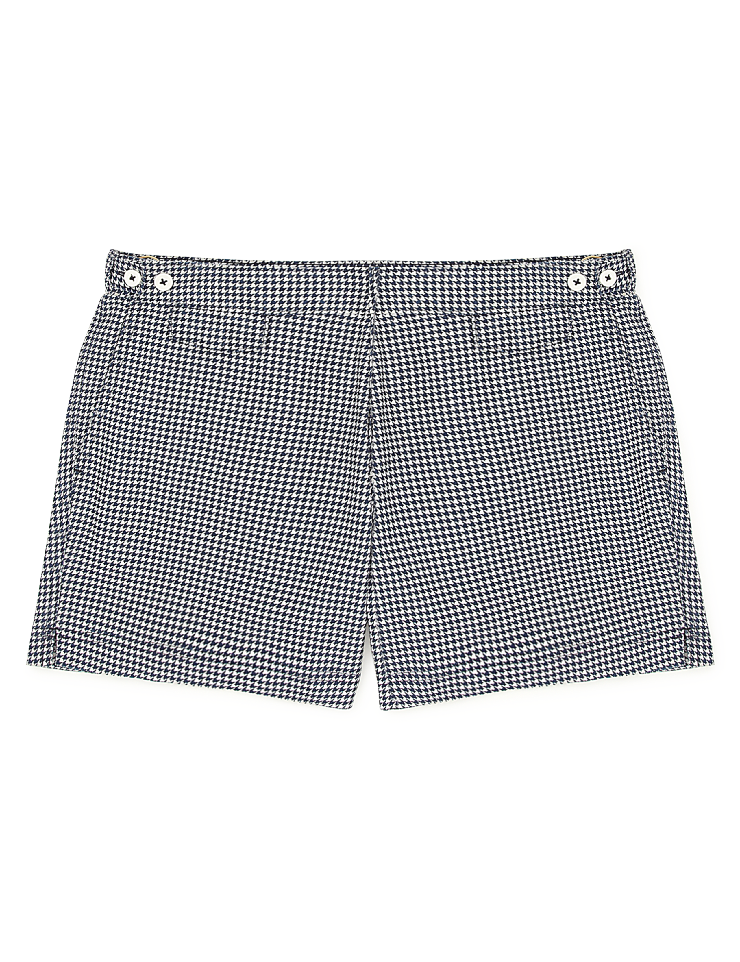 Tailored Fit Dogtooth Adjustable Waistband Swim Shorts 2 of 7